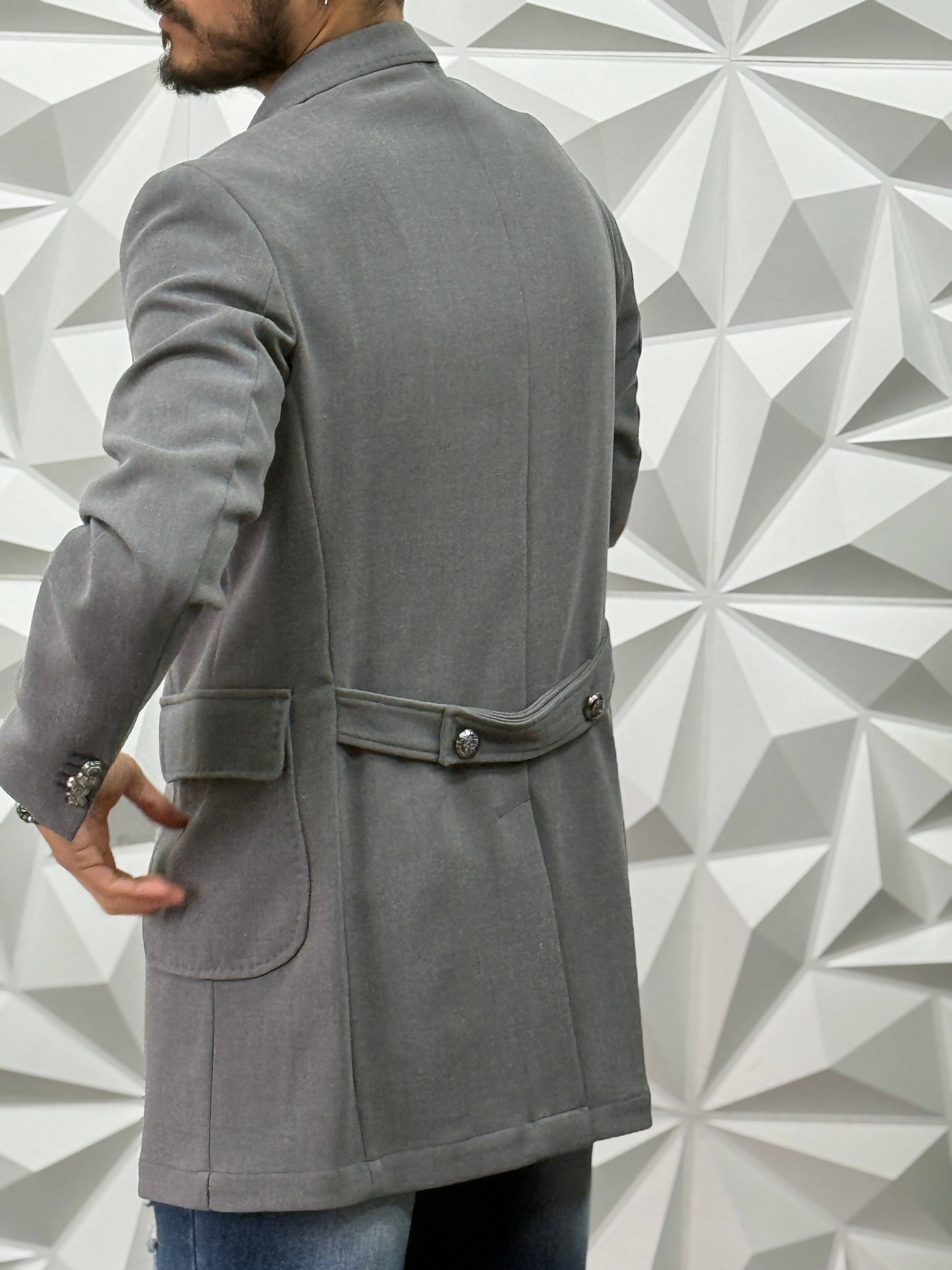 CAPPOTTO GIOIELLO GRIGIO DOPPIOPETTO