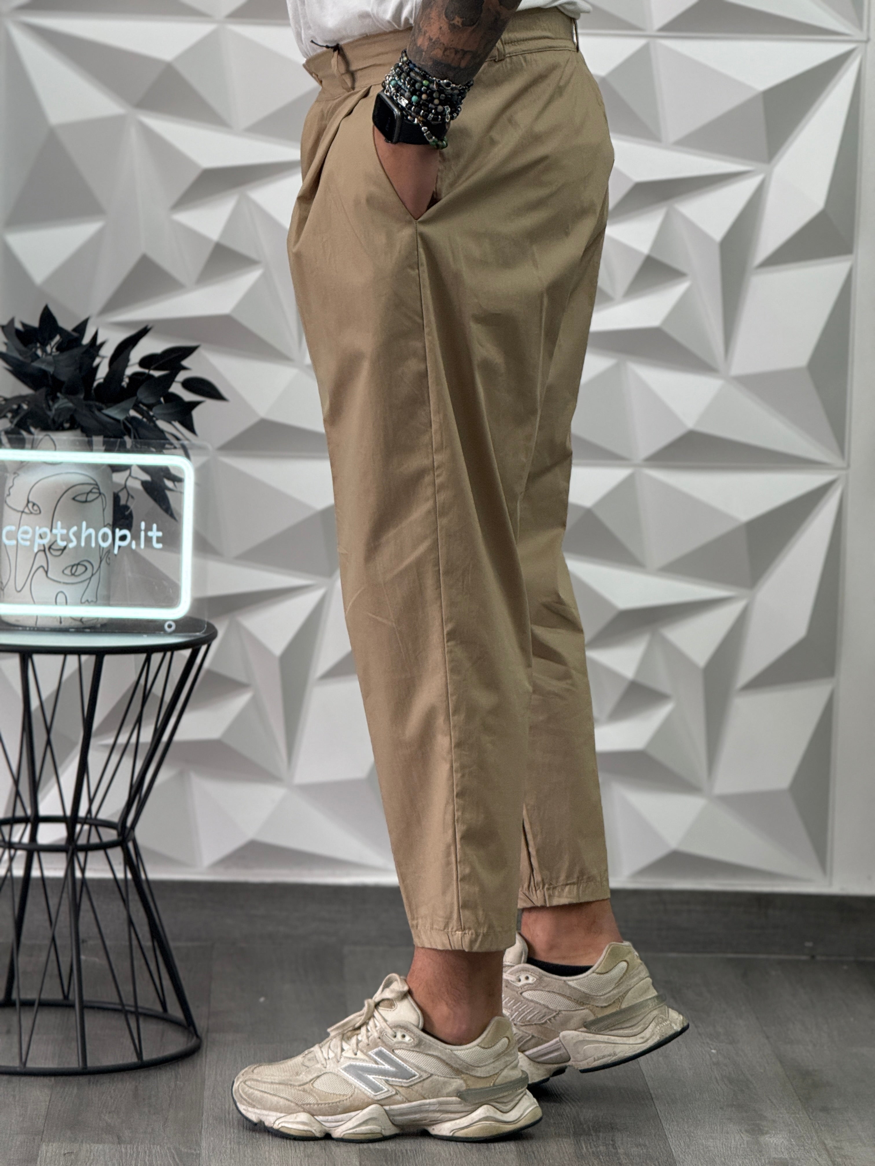 PANTALONE MONTECARLO FW26 BEIGE NEW JOB BRAND