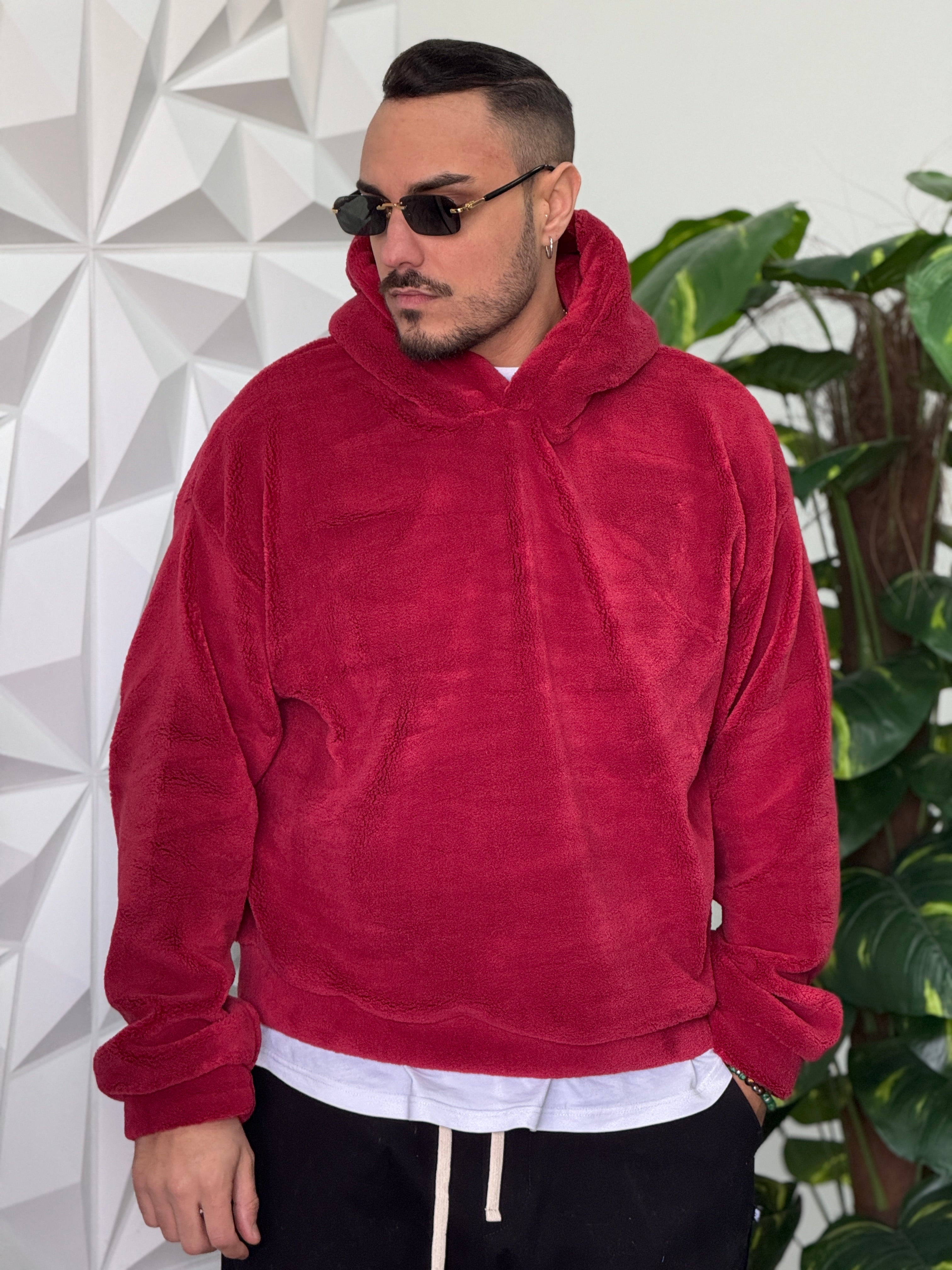 FELPA TEDDY  ROSSA NEW JOB BRAND