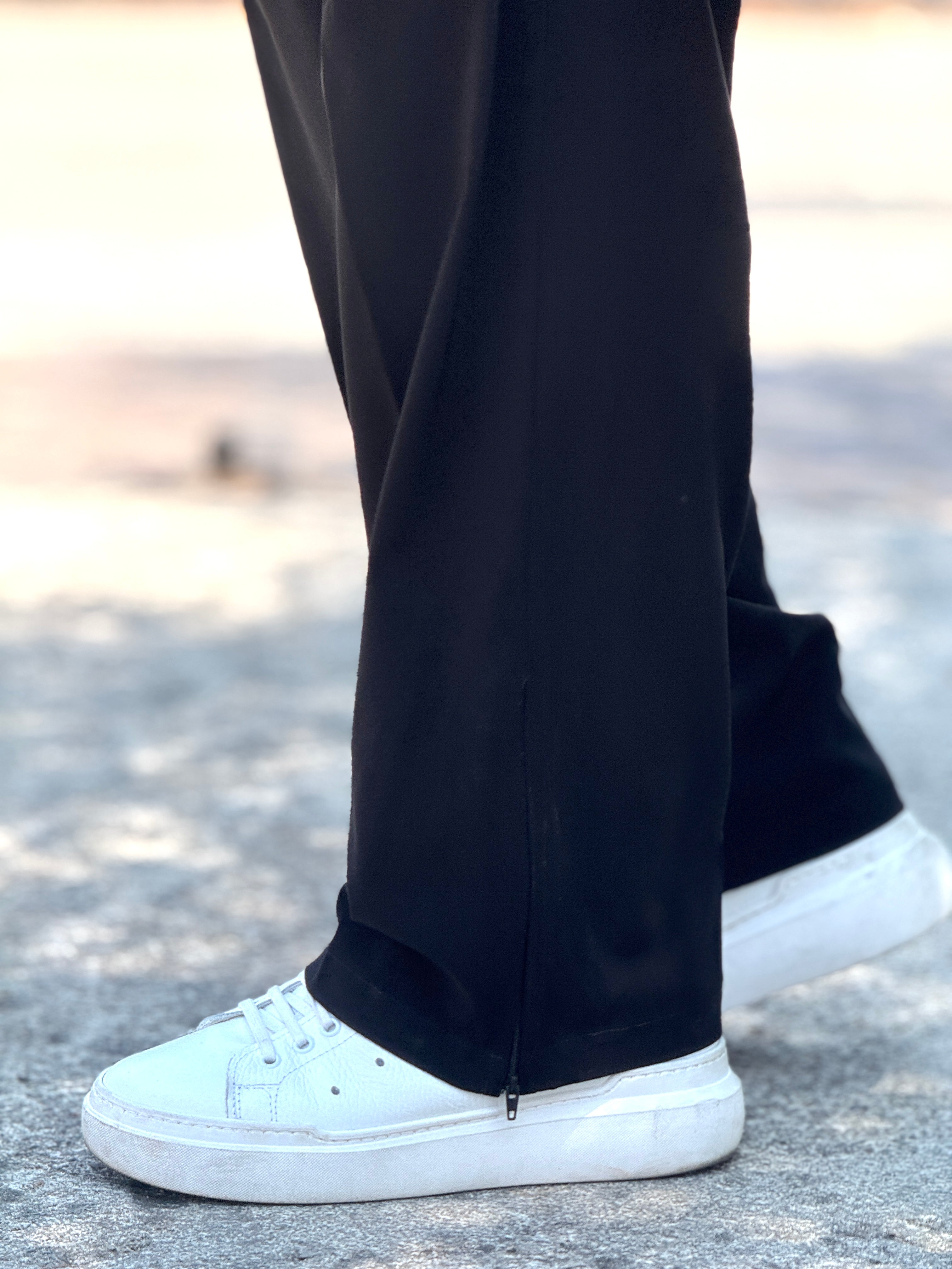 PANTALACCIO FOLD ZIP NERO NEW JOB BRAND