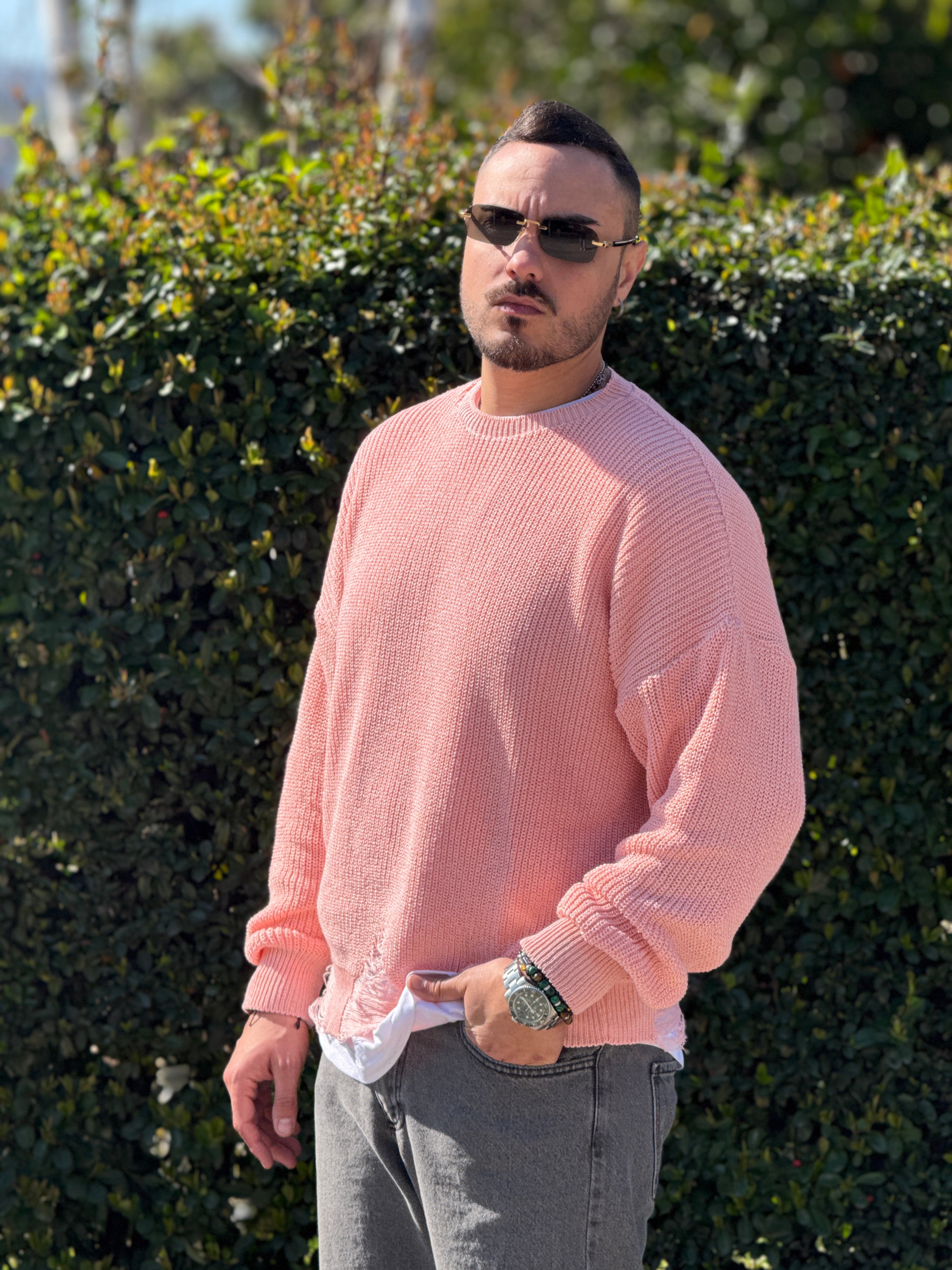 PULLOVER  OVERSIZE ROSA NEW JOB BRAND