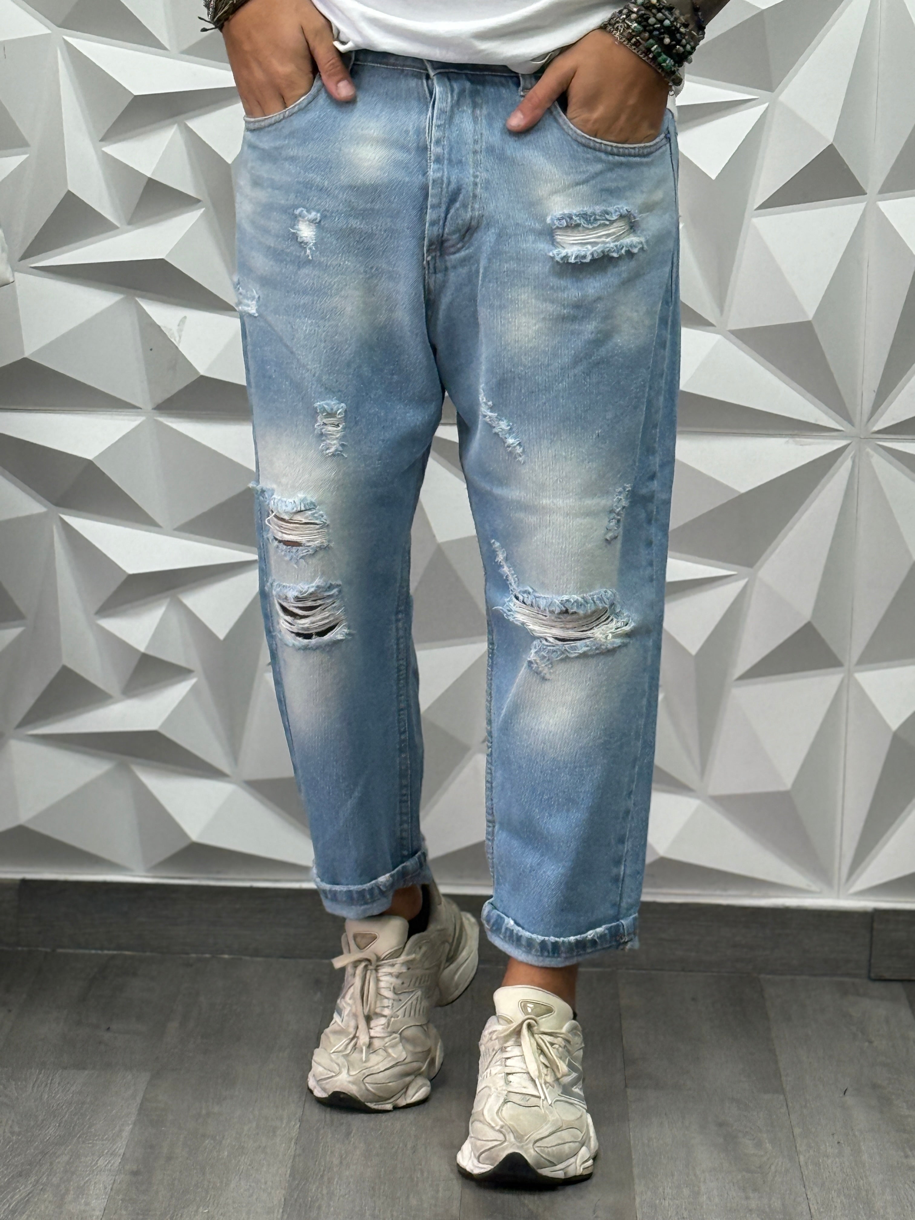 Jeans Canaria fv  Chiaro strappato New Job Brand