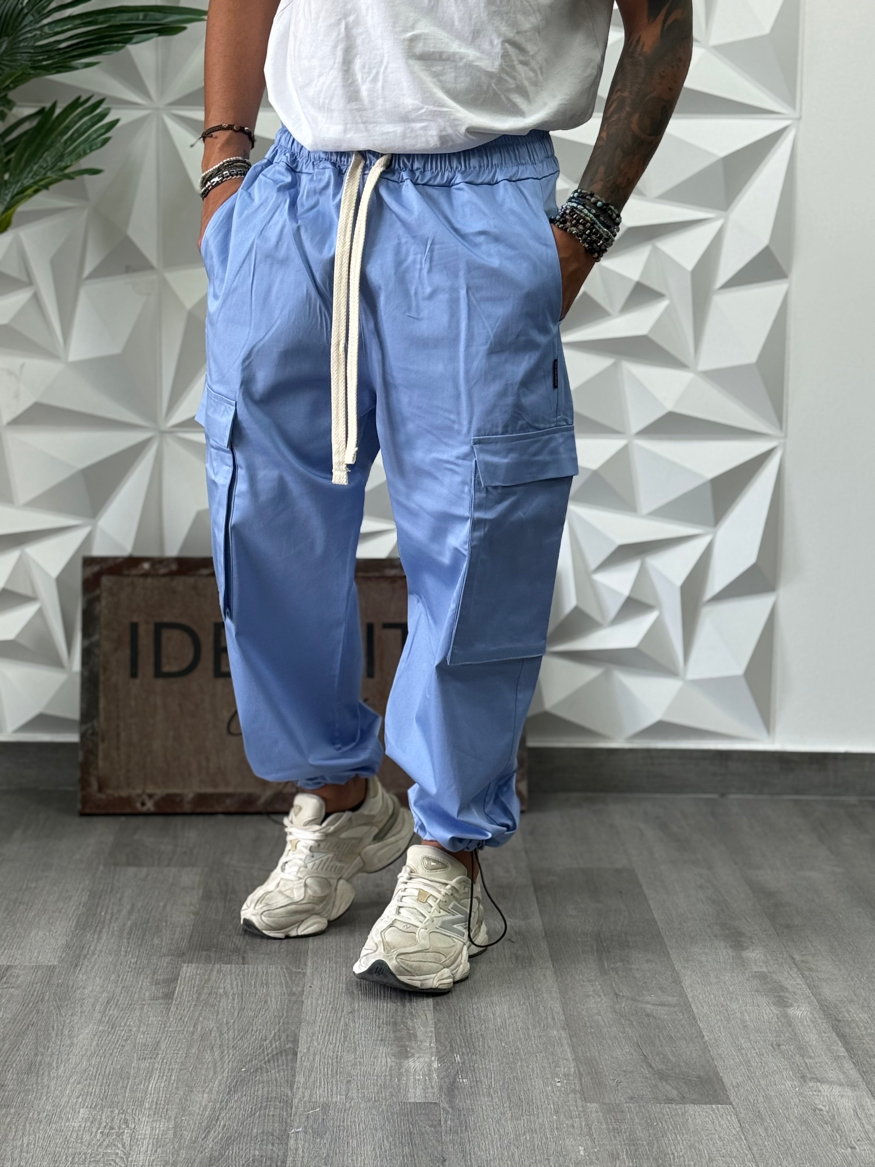 PANTALACCIO COPENAGHEN  FONDO REGOLABILE CELESTE NEW JOB BRAND