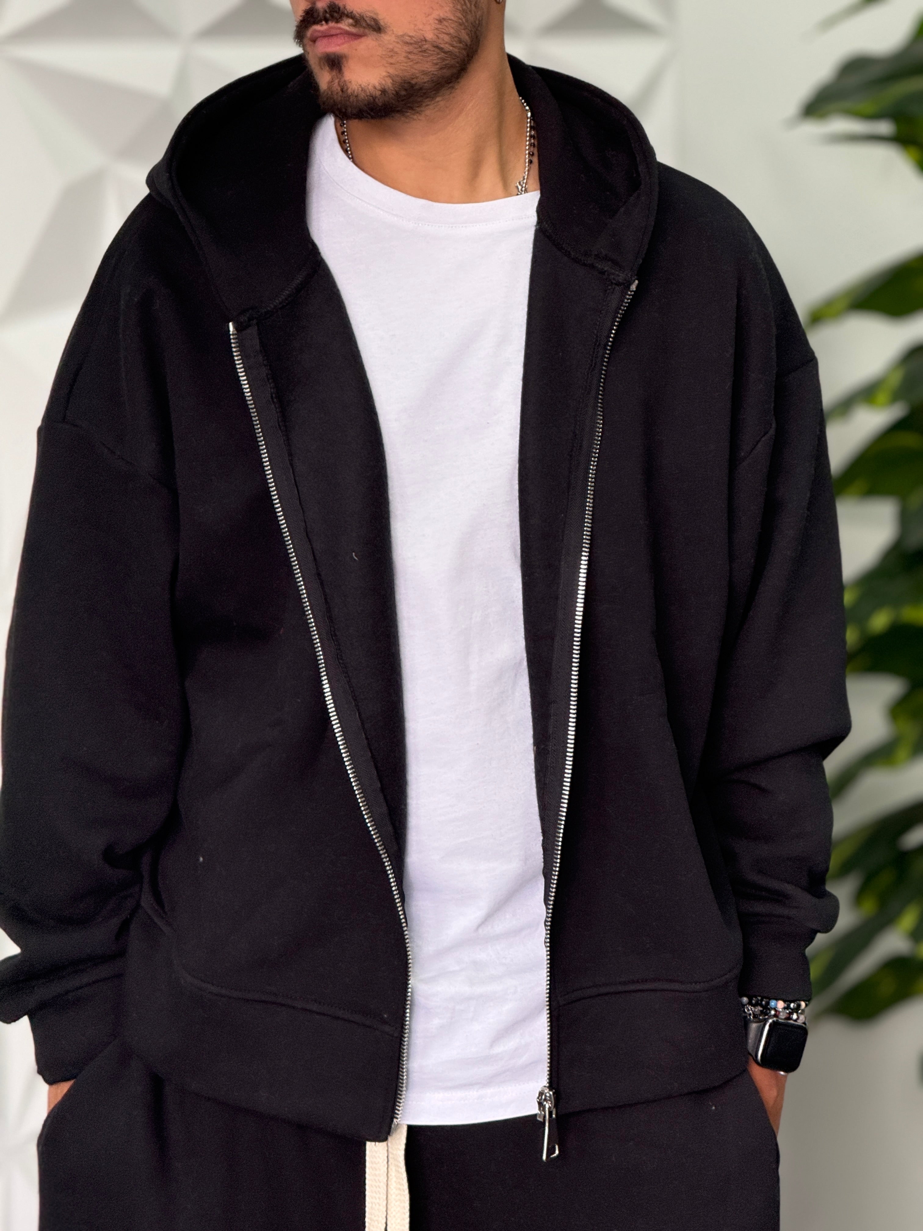 Coordinato tuta Baggy nero GB28 New Job Brand