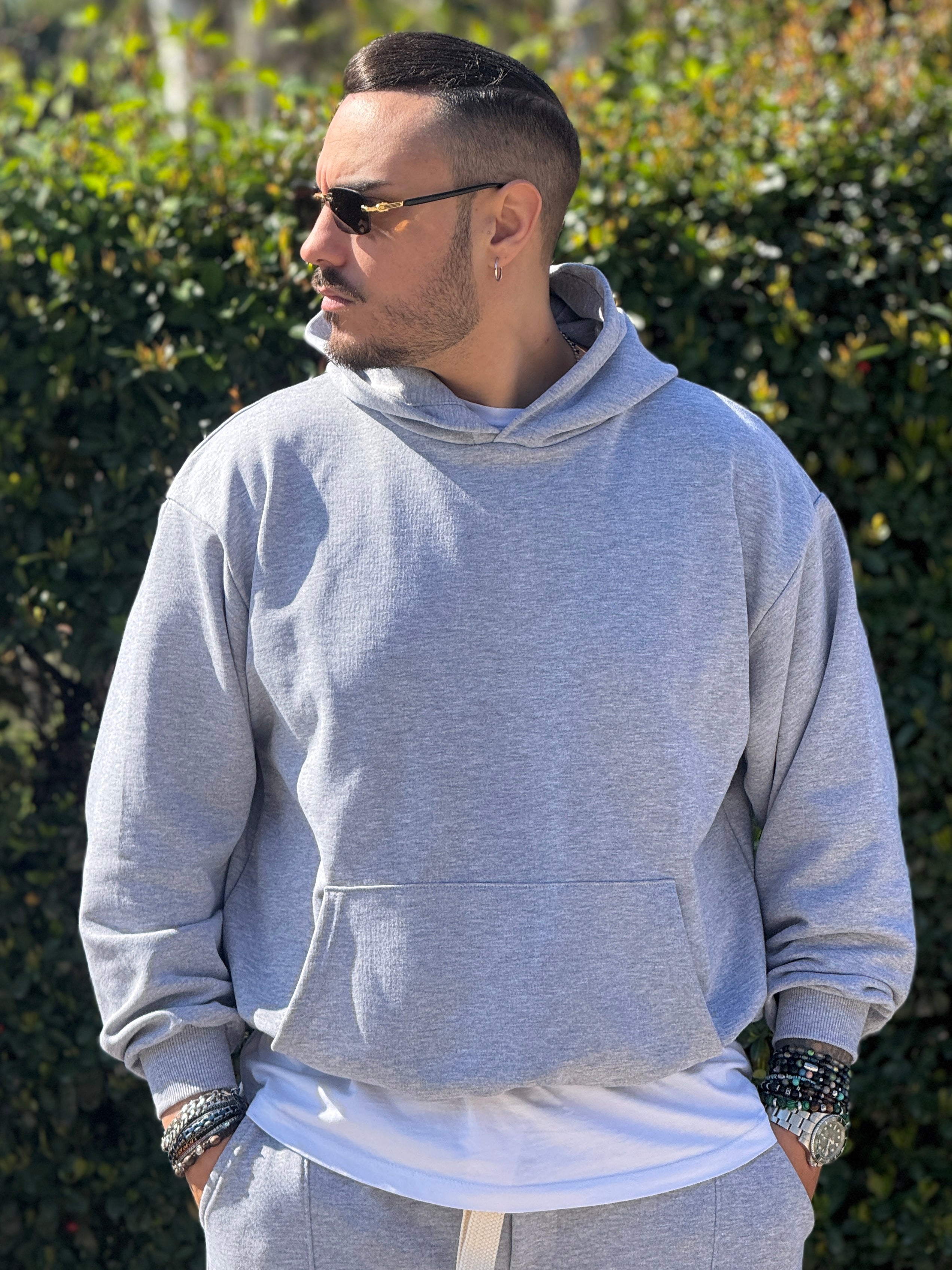 Coordinato tuta Baggy Shark grigio  New Job Brand