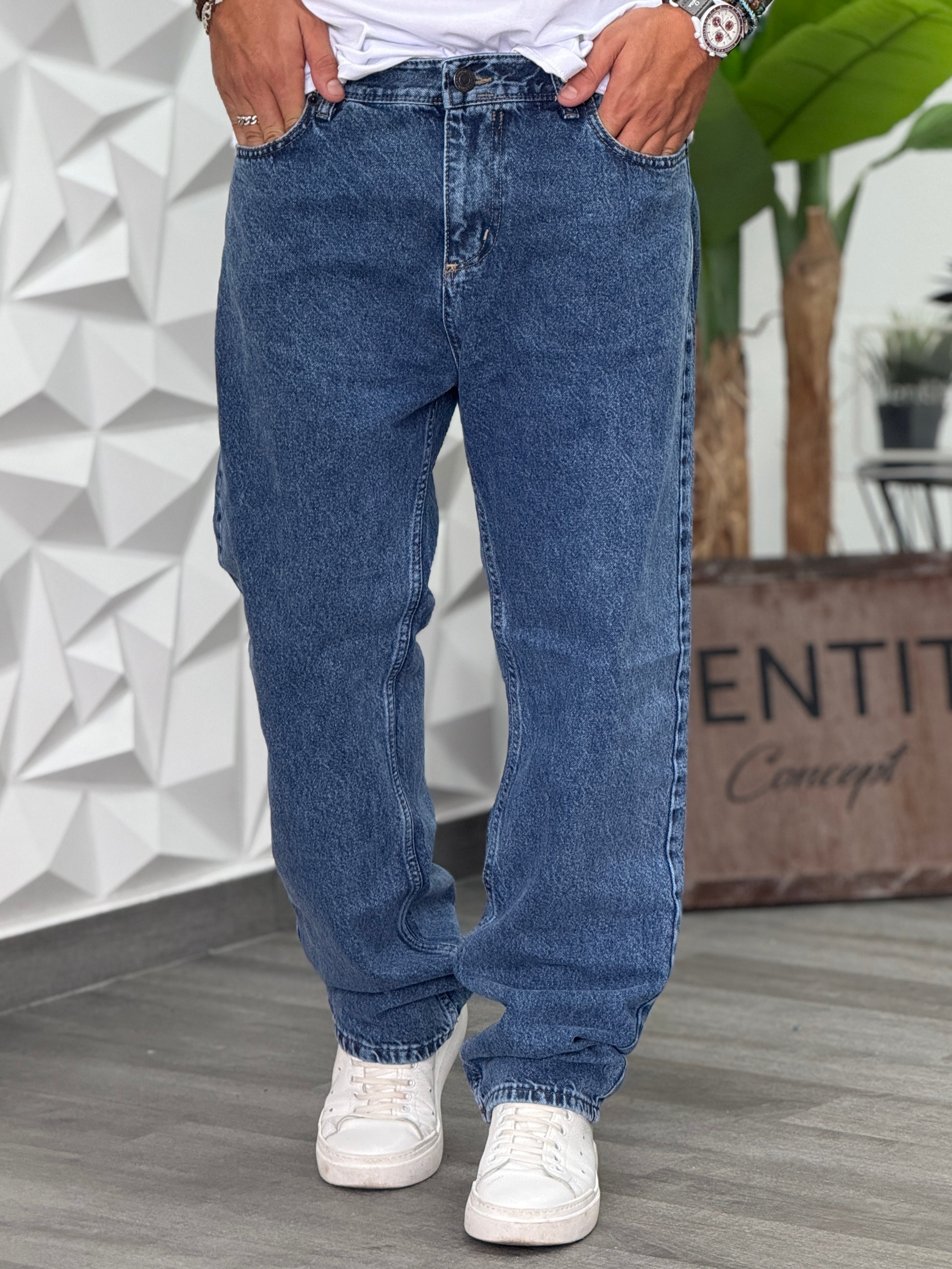 JEANS SAN PEDRO  BAGGY FIT LAVAGGIO MARMO SCURO  NEW JOB BRAND (Copia)