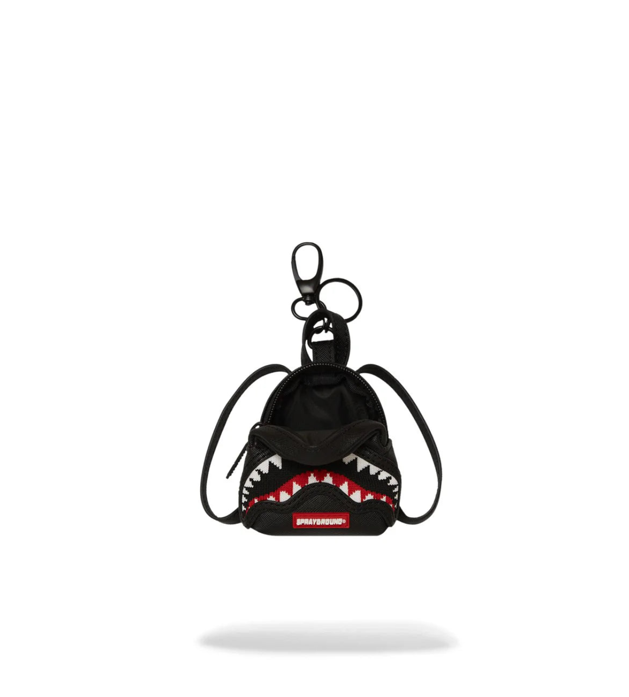 SPRAYGROUND PORTACHIAVI UNISEX ADULTO FLY KNIT MOUTH KEYCHAIN 910K8031NSZ NERO