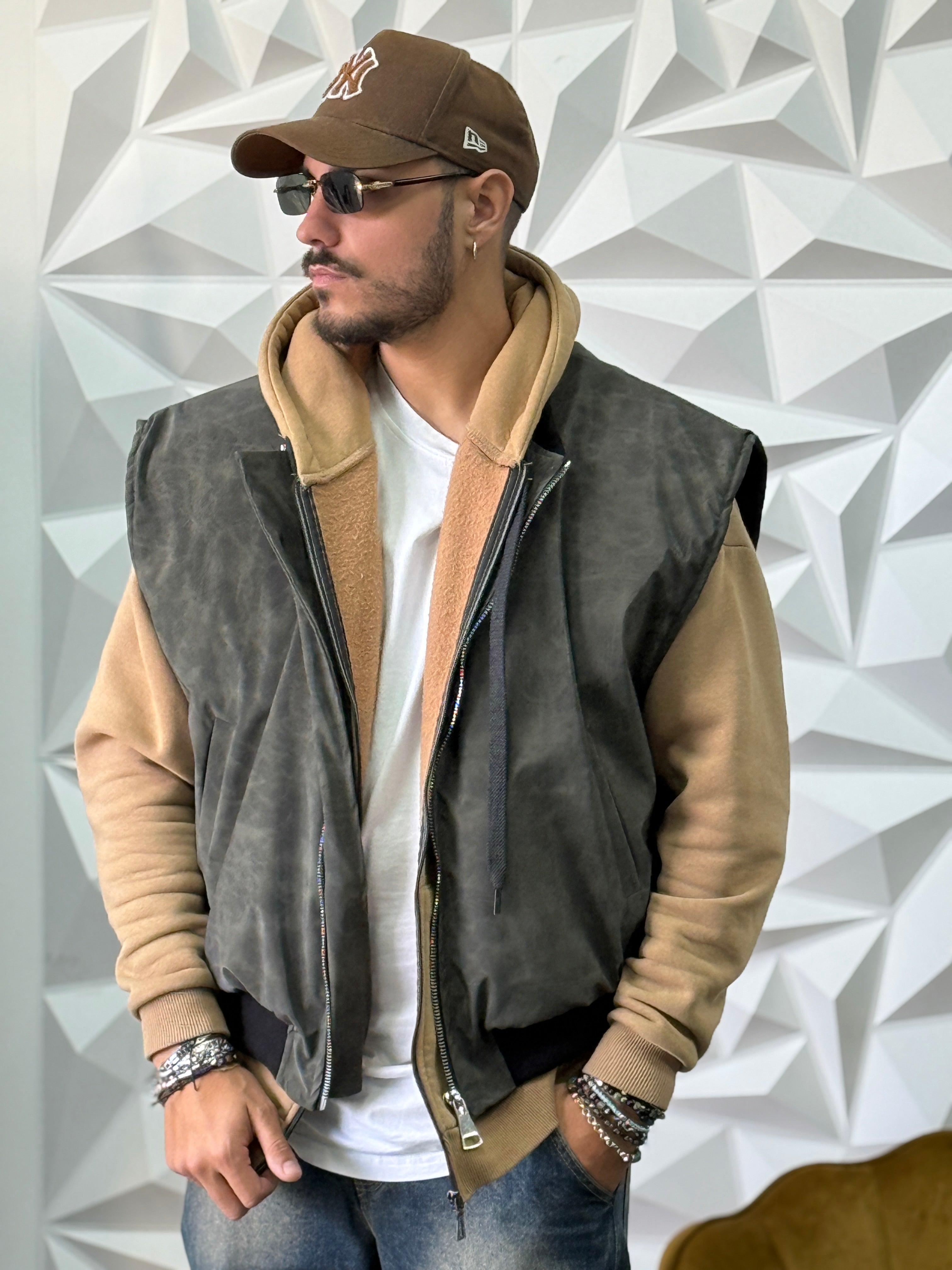 Smanicato ecopelle martorizzato New Job Brand