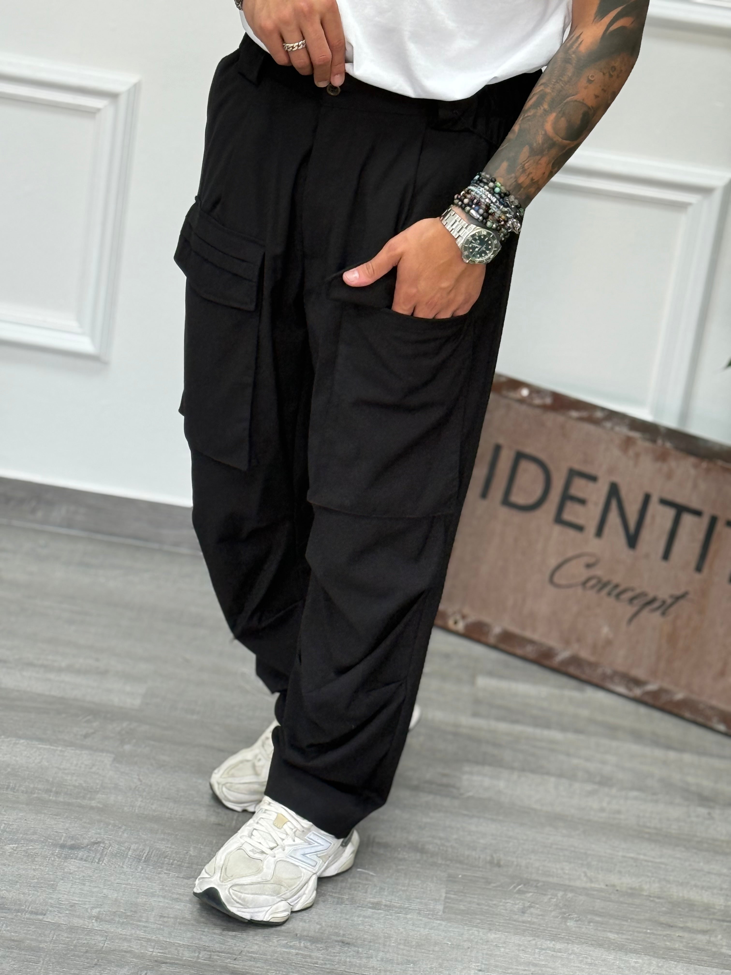 PANTALONE NERO GREG TASCONATO NEW JOB BRAND