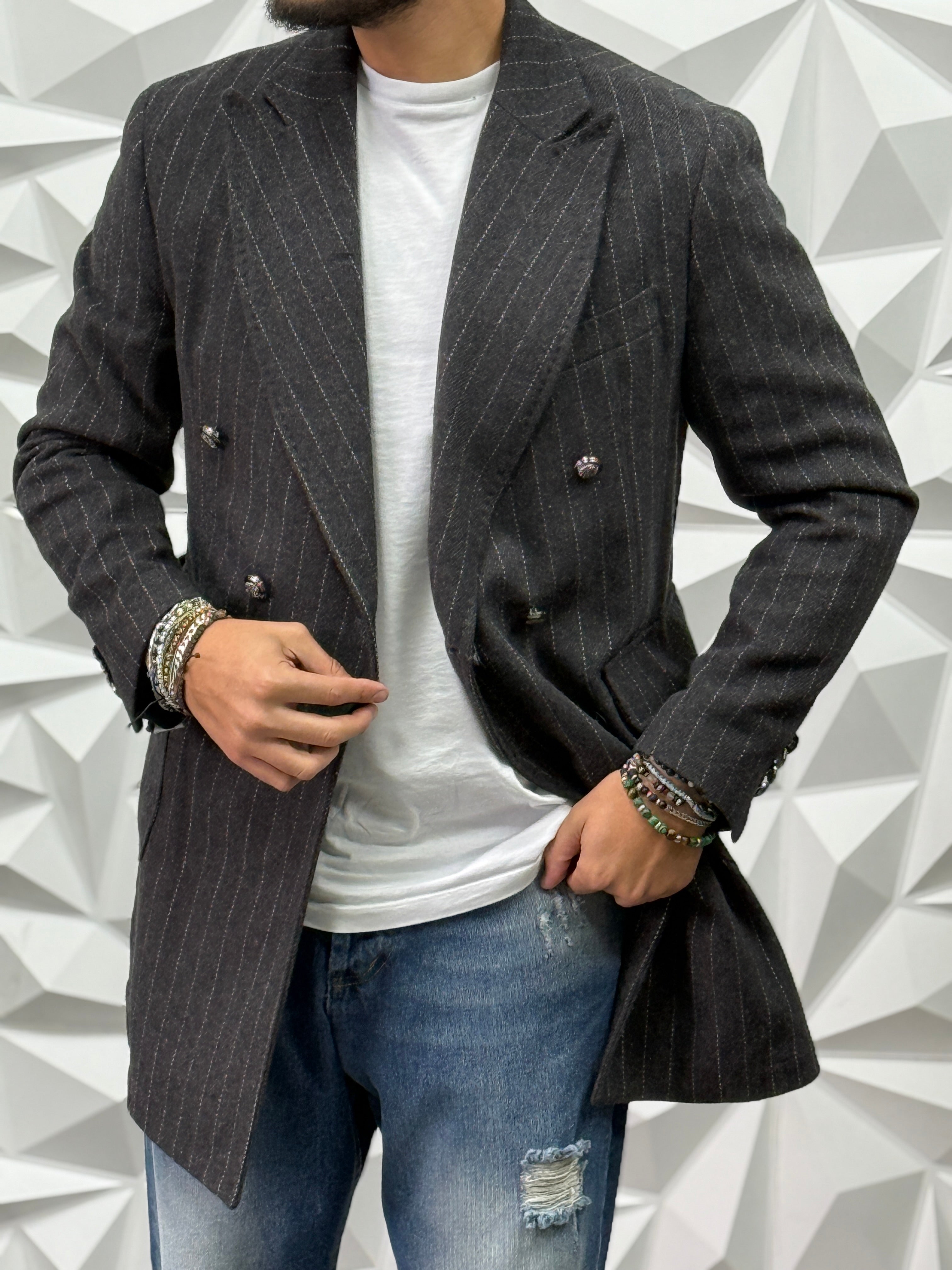 CAPPOTTO GIOIELLO GESSATO DOPPIOPETTO