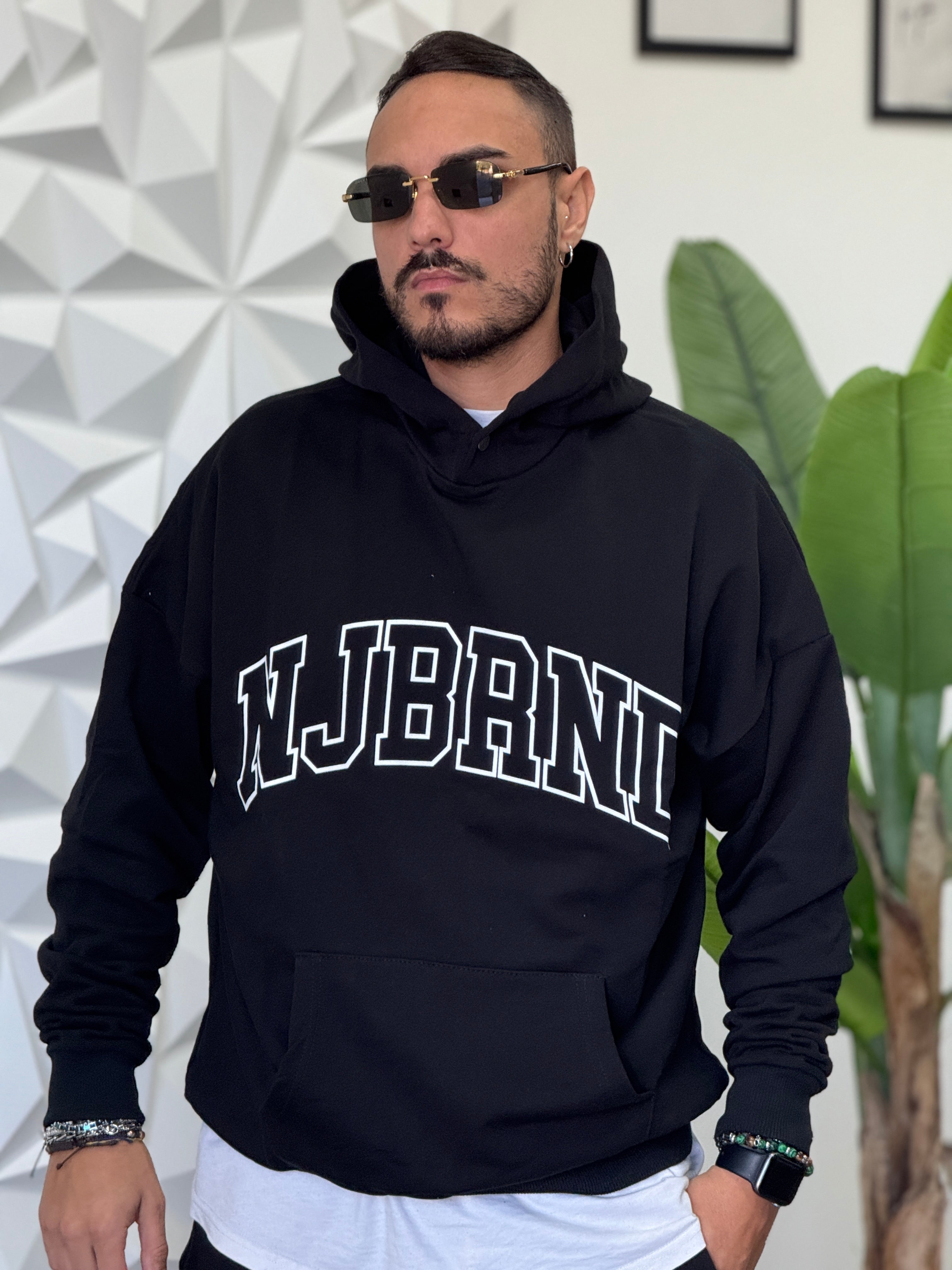 Coordinato tuta cappuccio nero  New Job Brand