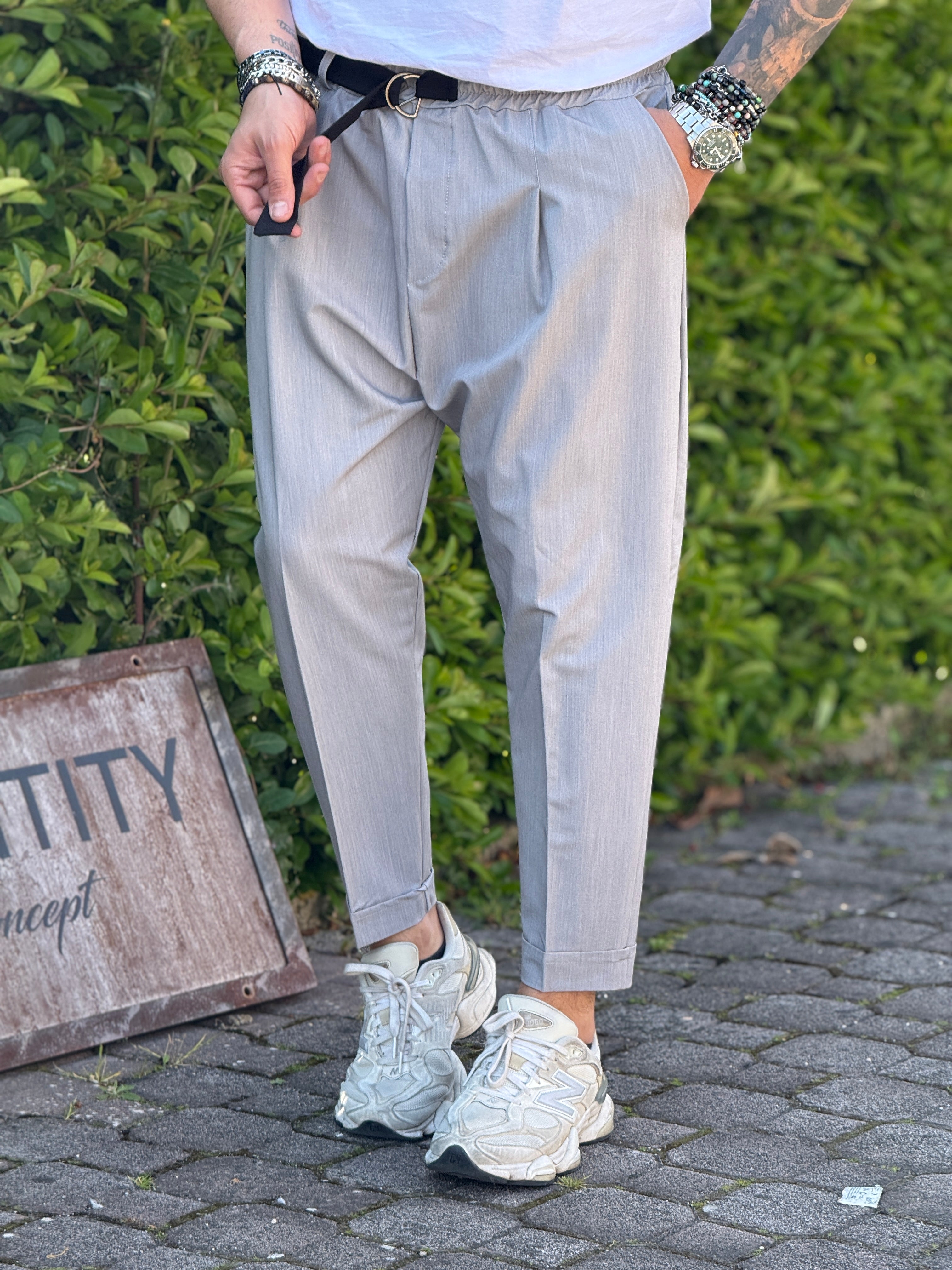 Pantalaccio Fibbia grigio  New Job Brand