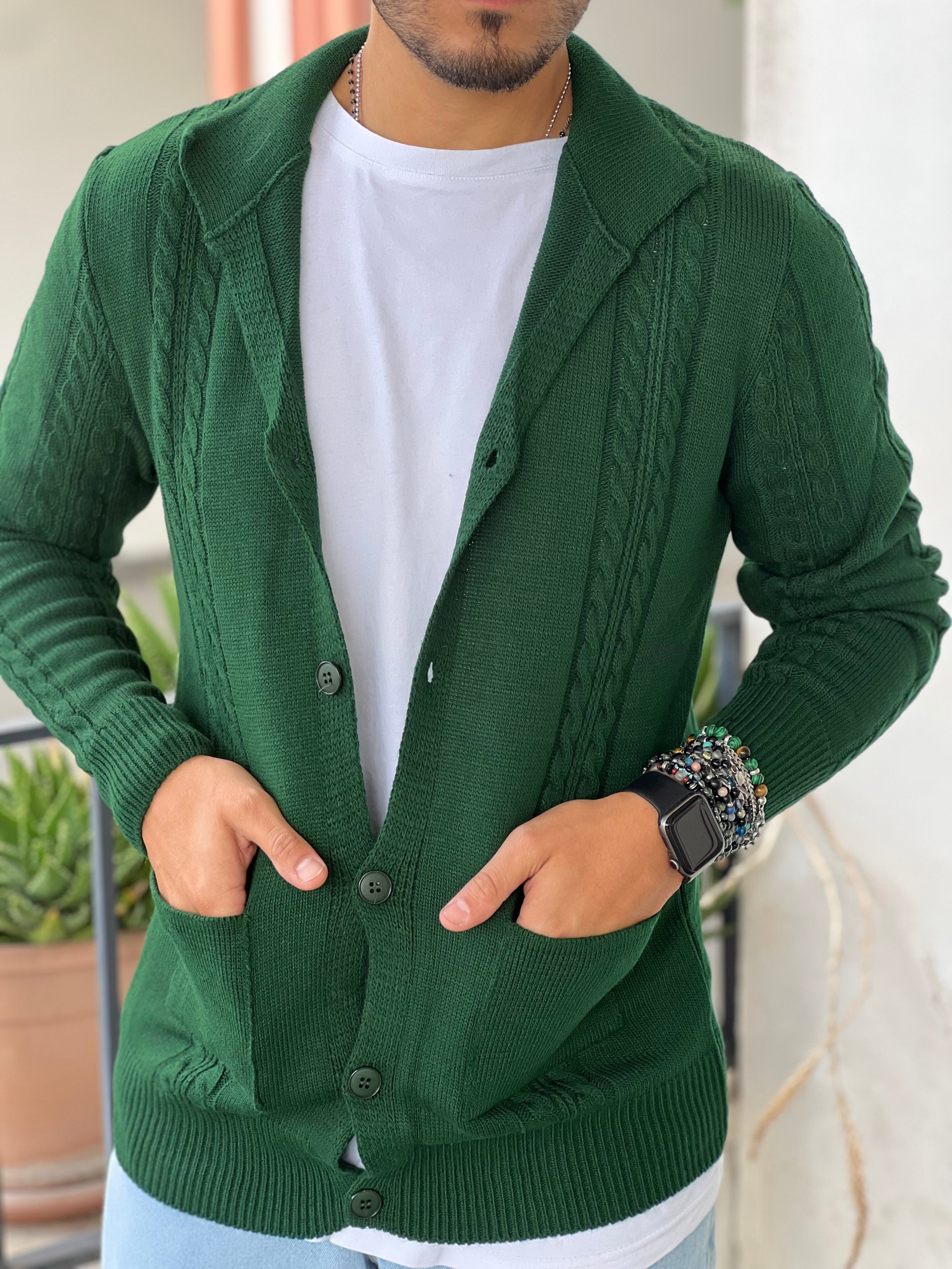Cardigan verde New Job Brand