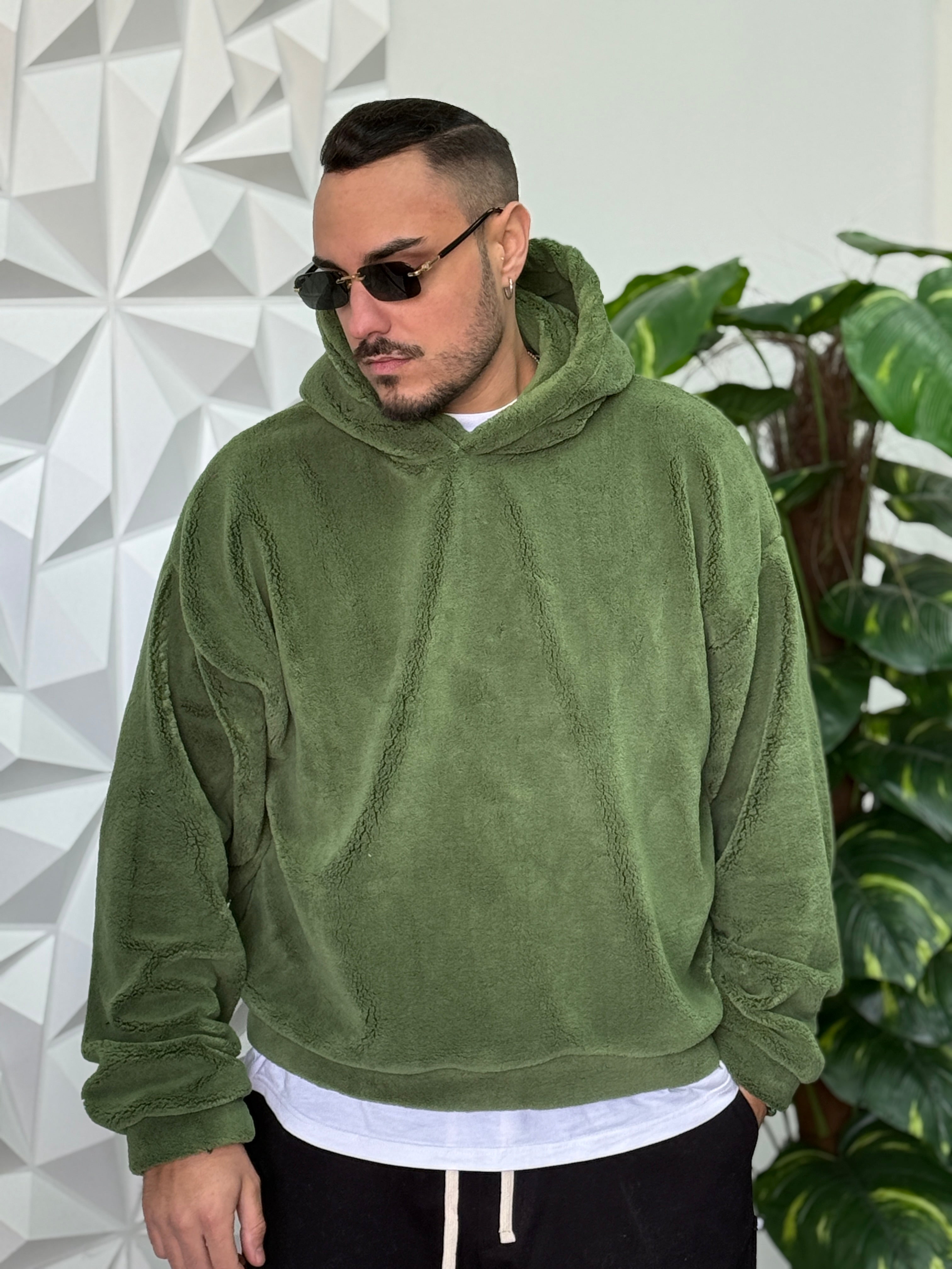 FELPA TEDDY VERDE NEW JOB BRAND