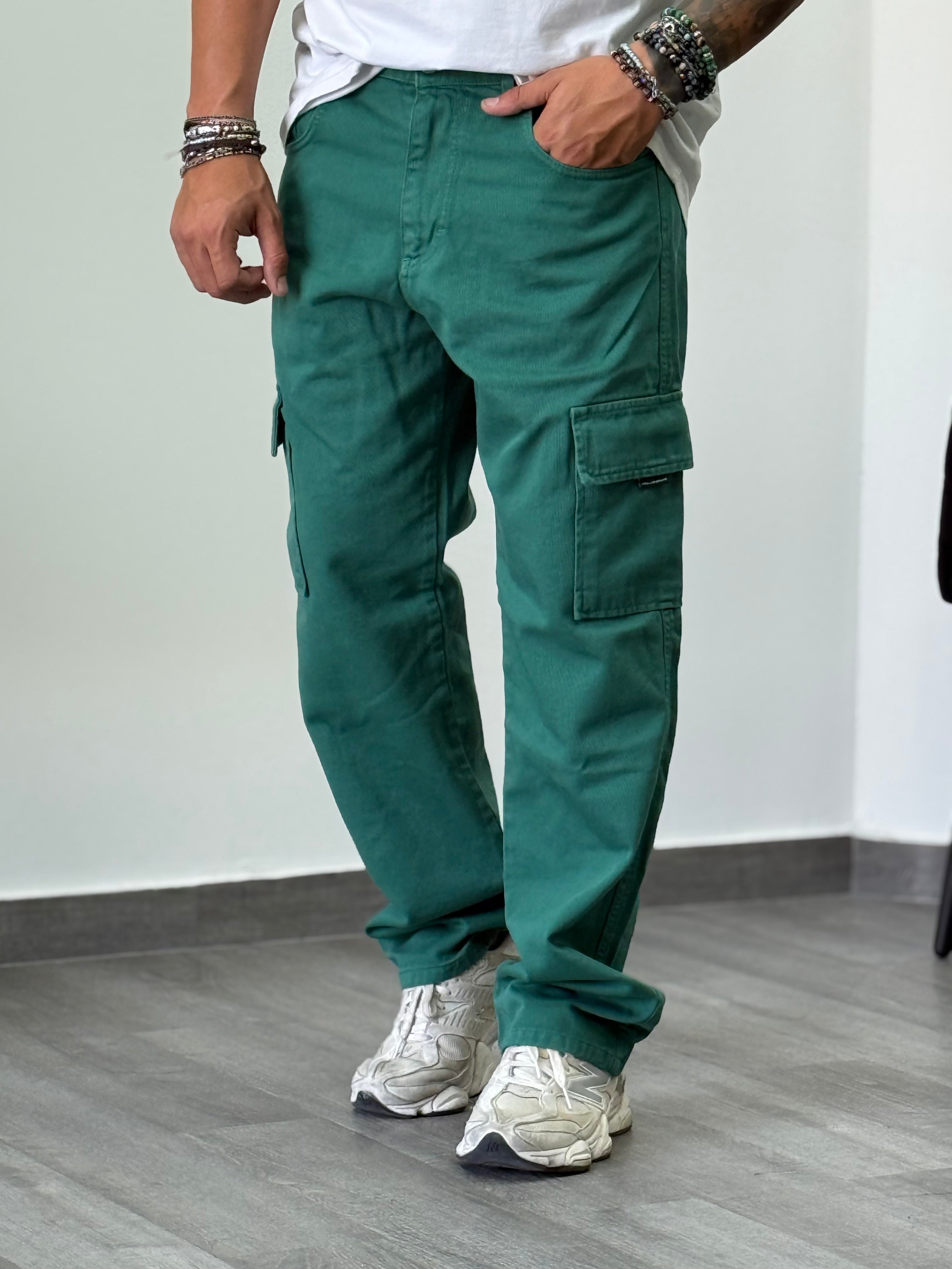 Jeans canoa cargo verde new job brand
