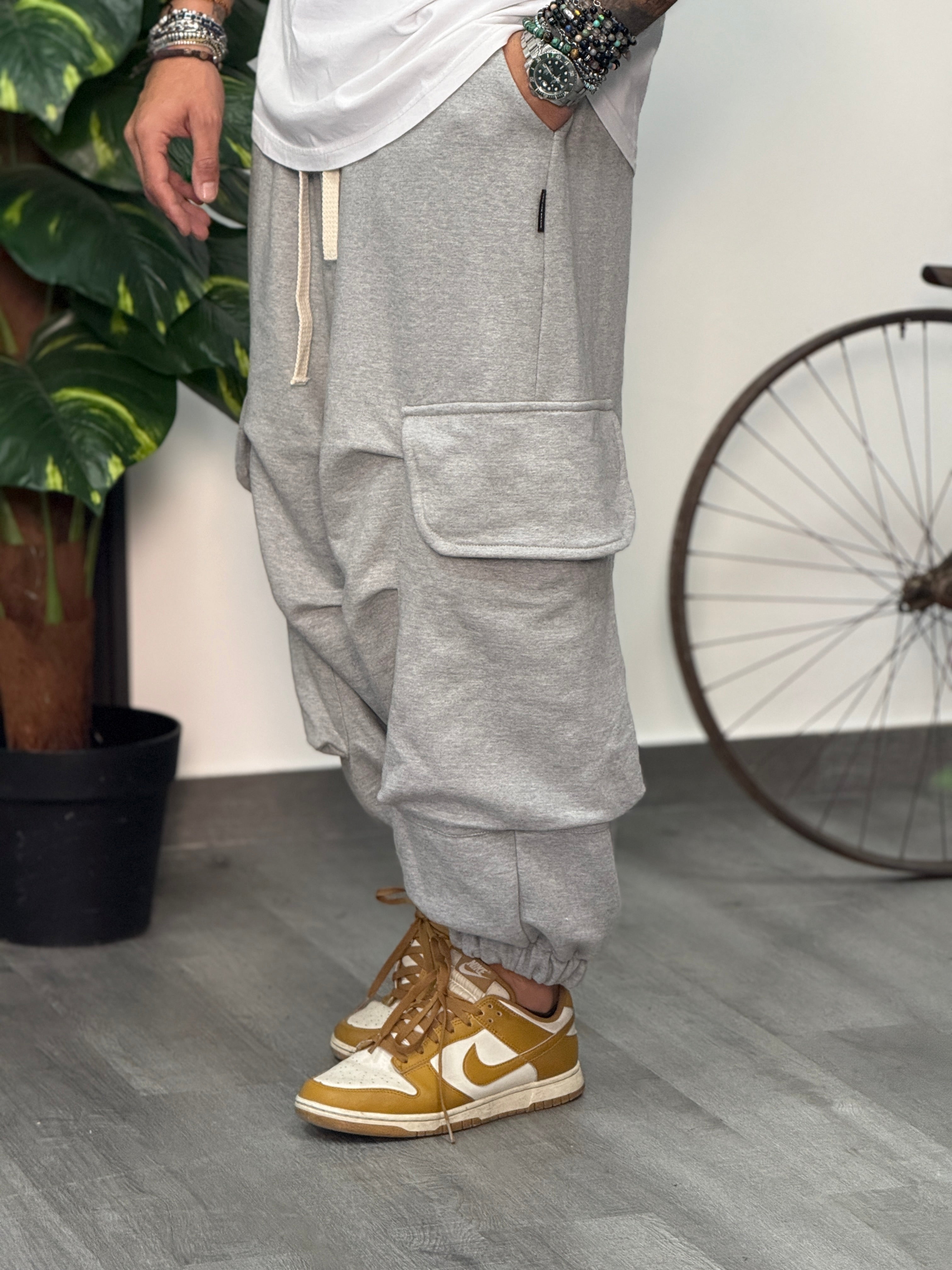 PANTATUTA CARGO GRIGIO NEW JOB BRAND