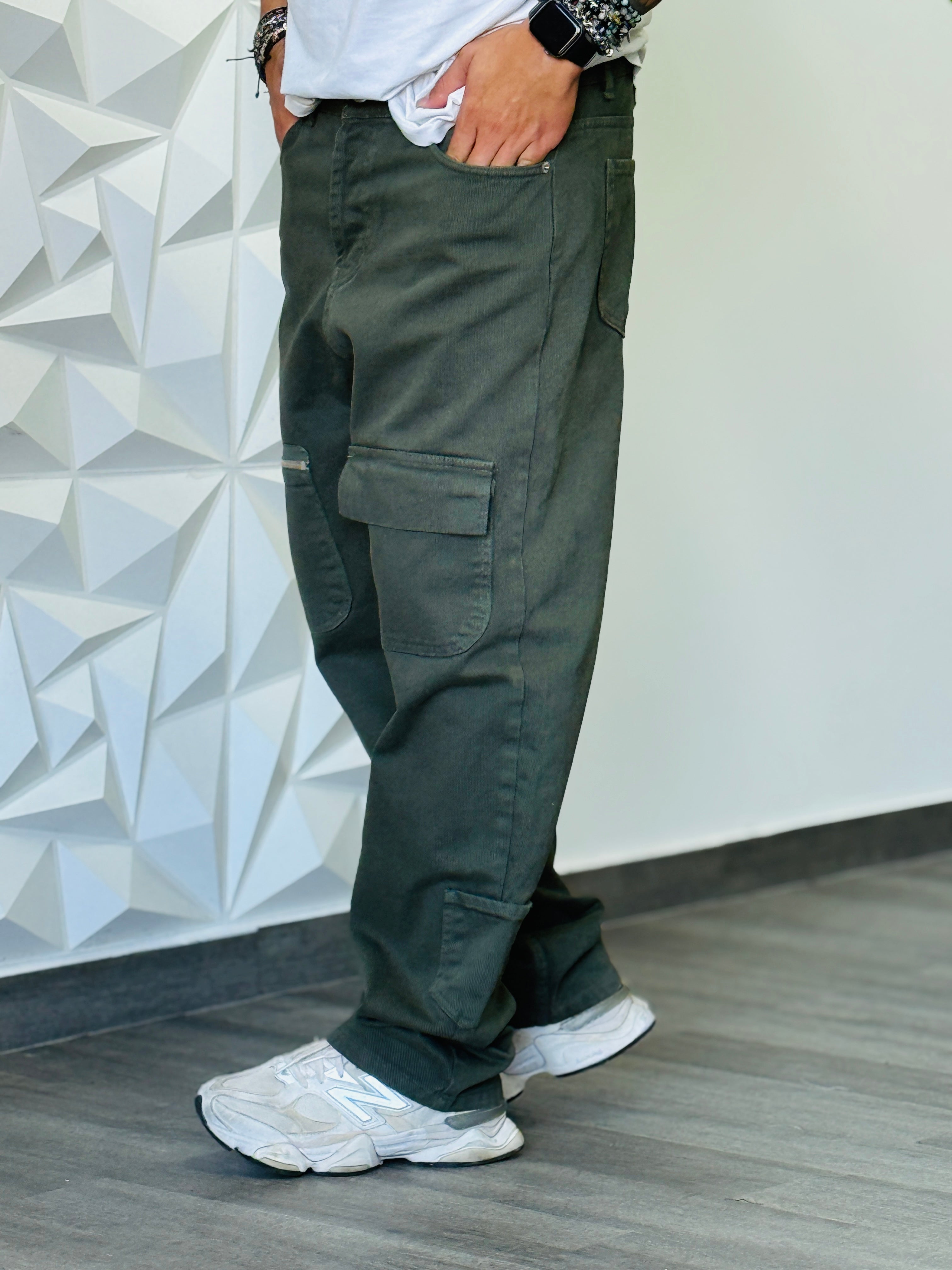 JEANS ZIP VERDE  NEW JOB BRAND