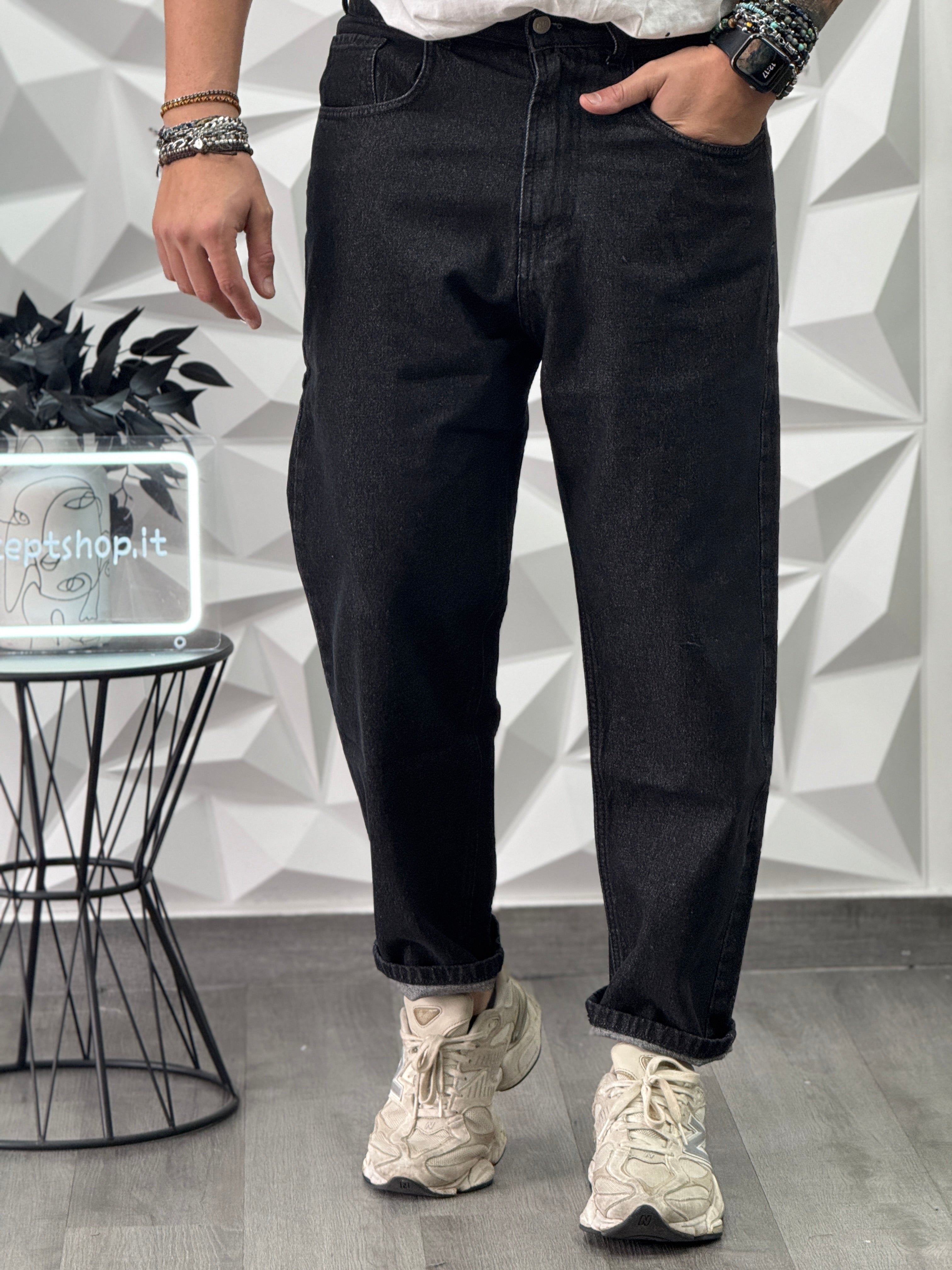 Jeans Canaria fv  nero jeansato  New Job Brand