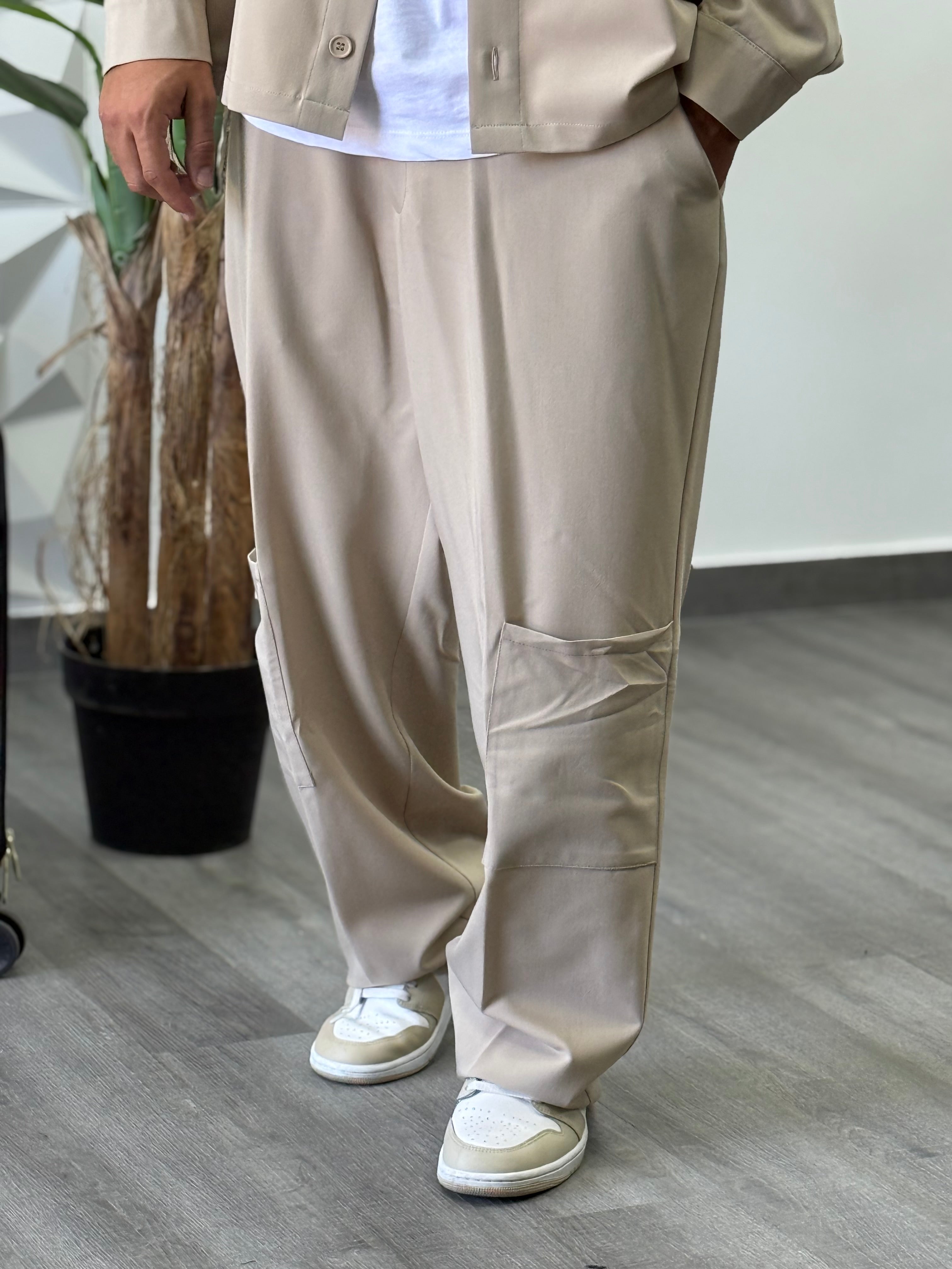 Coordinato Baggy swaggy beige new job brand