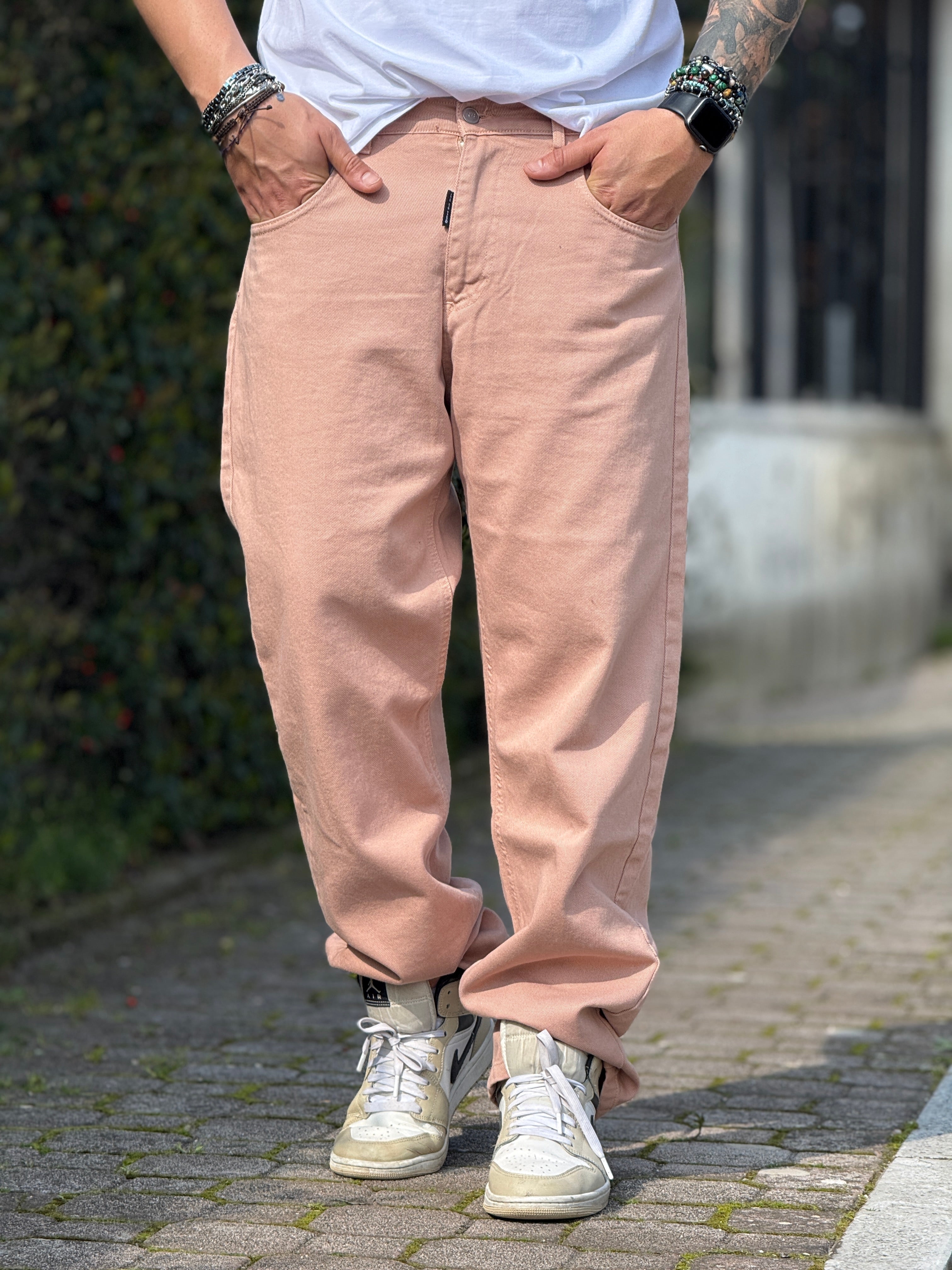 Jeans canoa rosa antico new job brand
