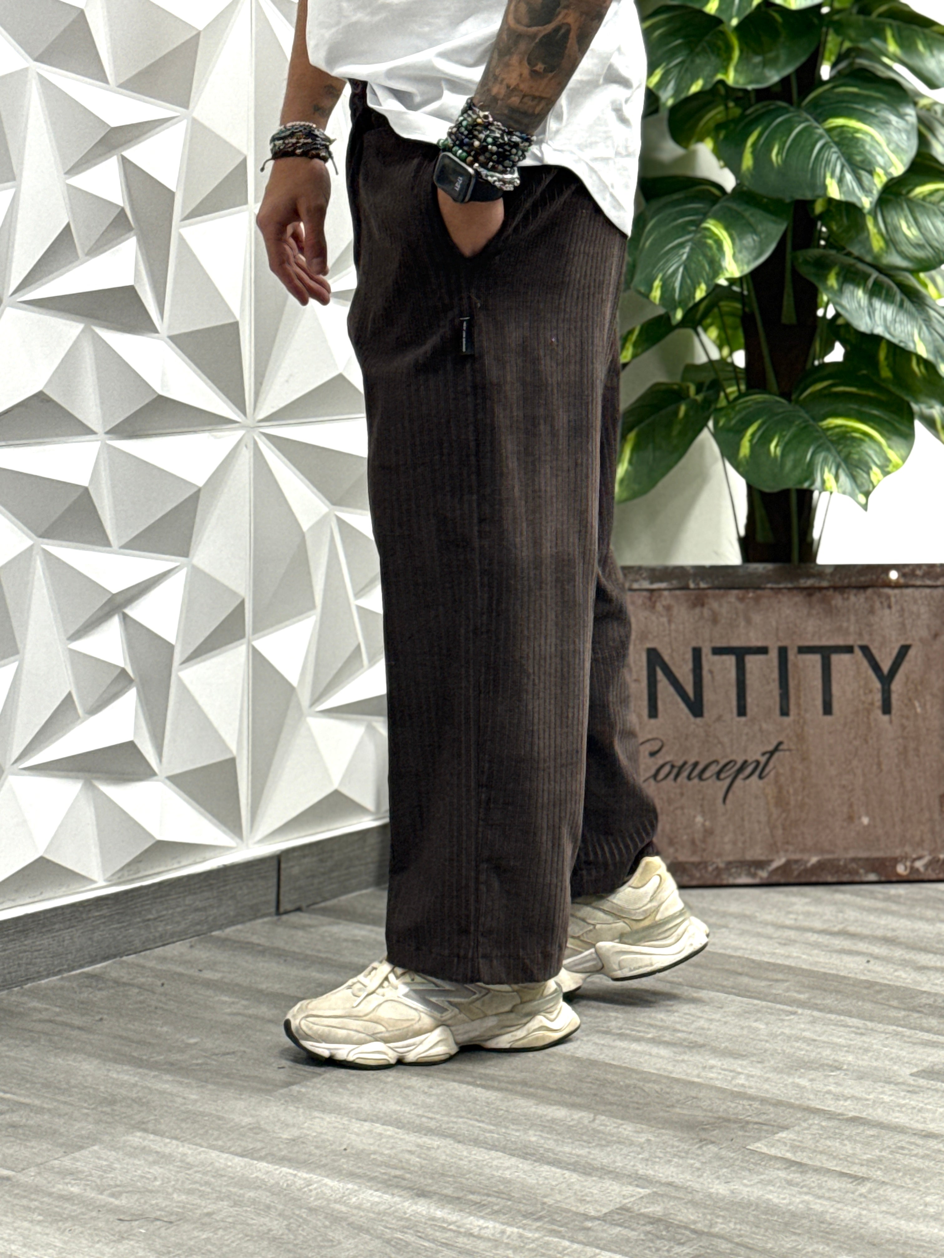 Pantalaccio velvet fondo ampio moro new job brand