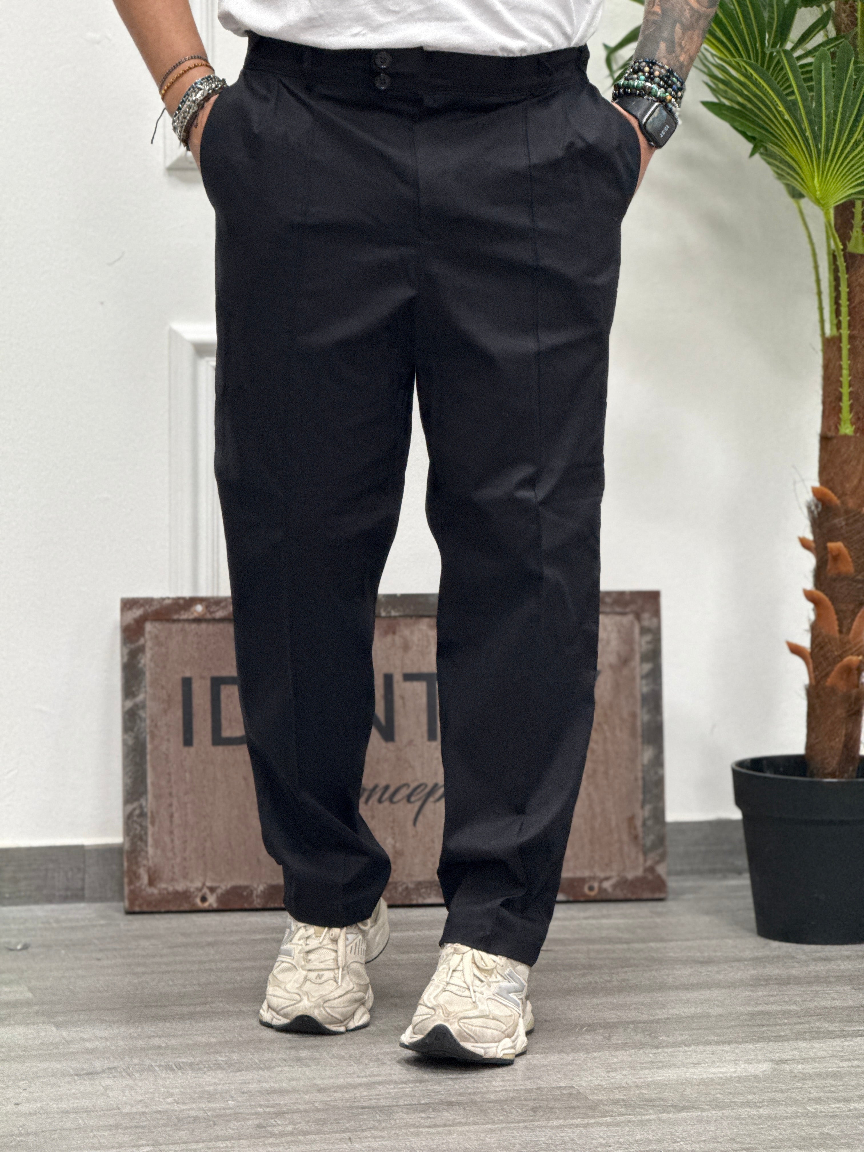 PANTALONE UG146 NERO FONDO AMPIO NEW JOB BRAND