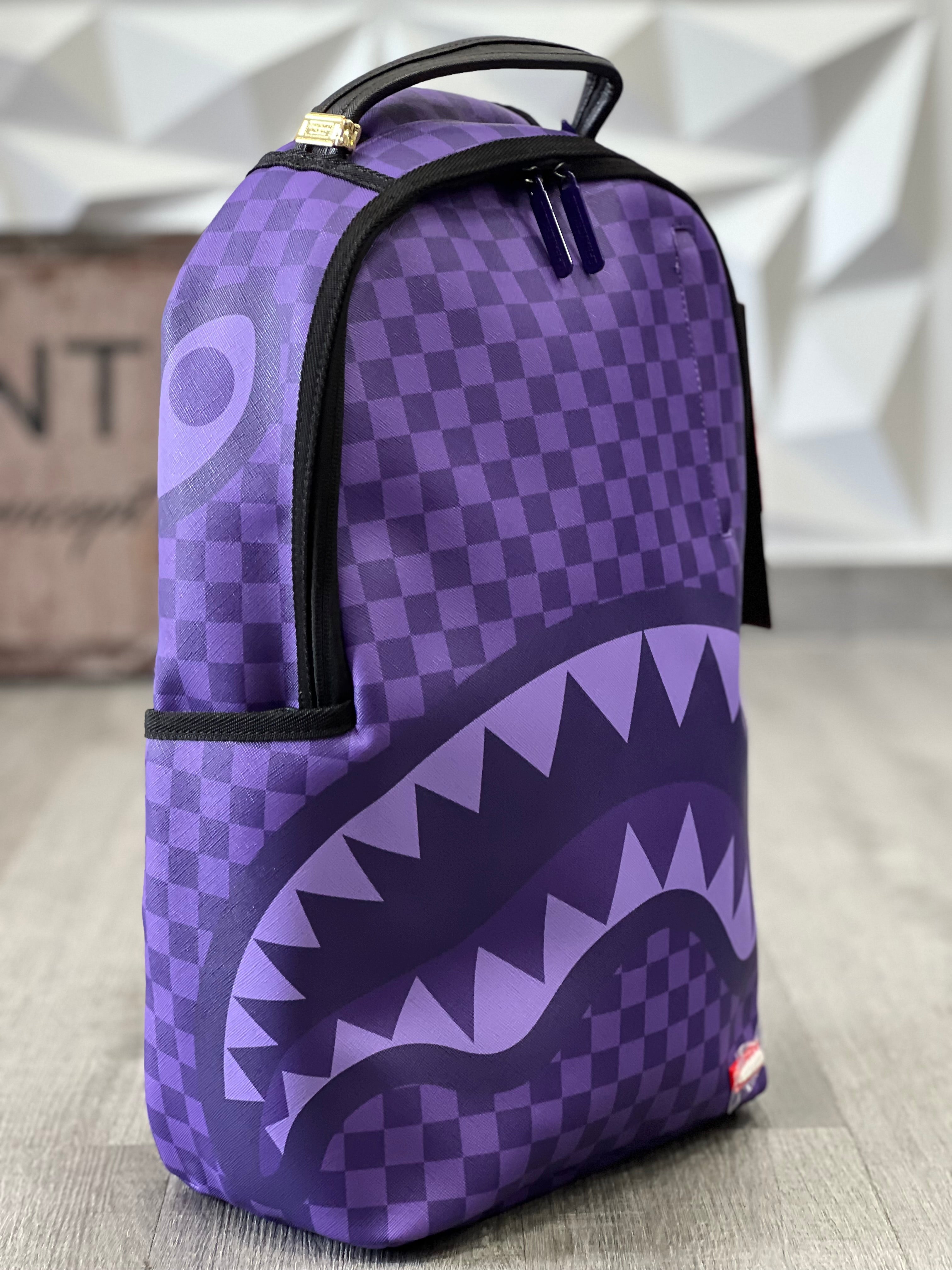 SPRAYGROUND ZAINO  PURPLE SHARKS IN PARIS  dlxsv 910B7645NSZ  lilla