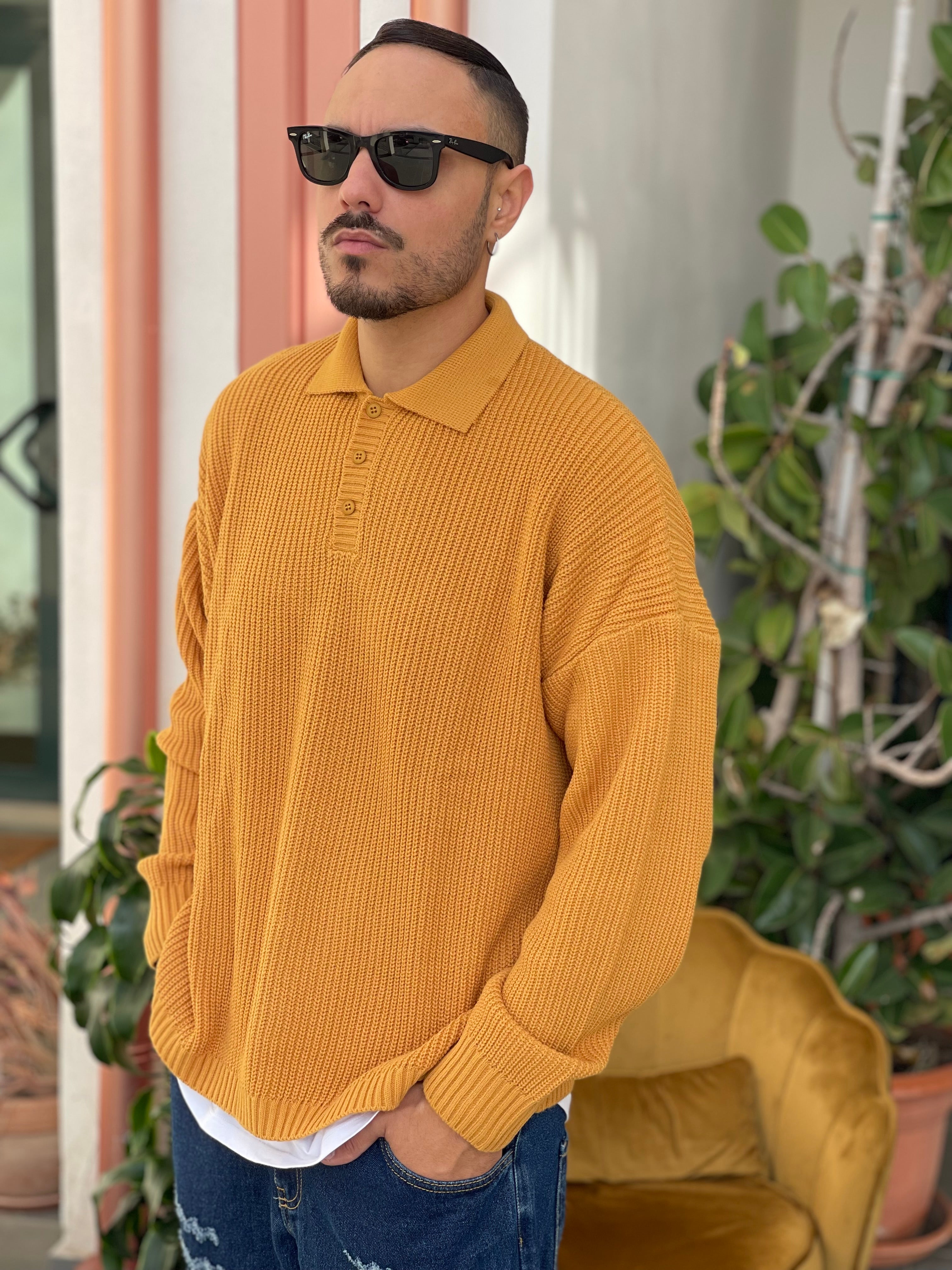 POLO OVERSIZE SENAPE