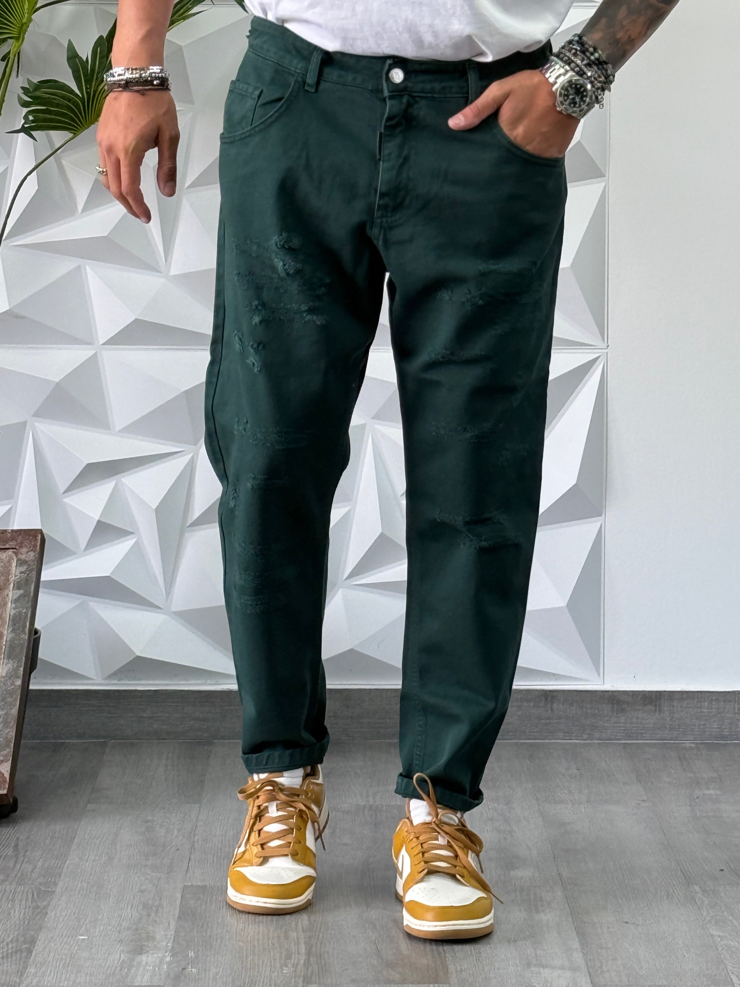 JEANS  ALF 7 VERDE BOSCO NEW JOB BRAND