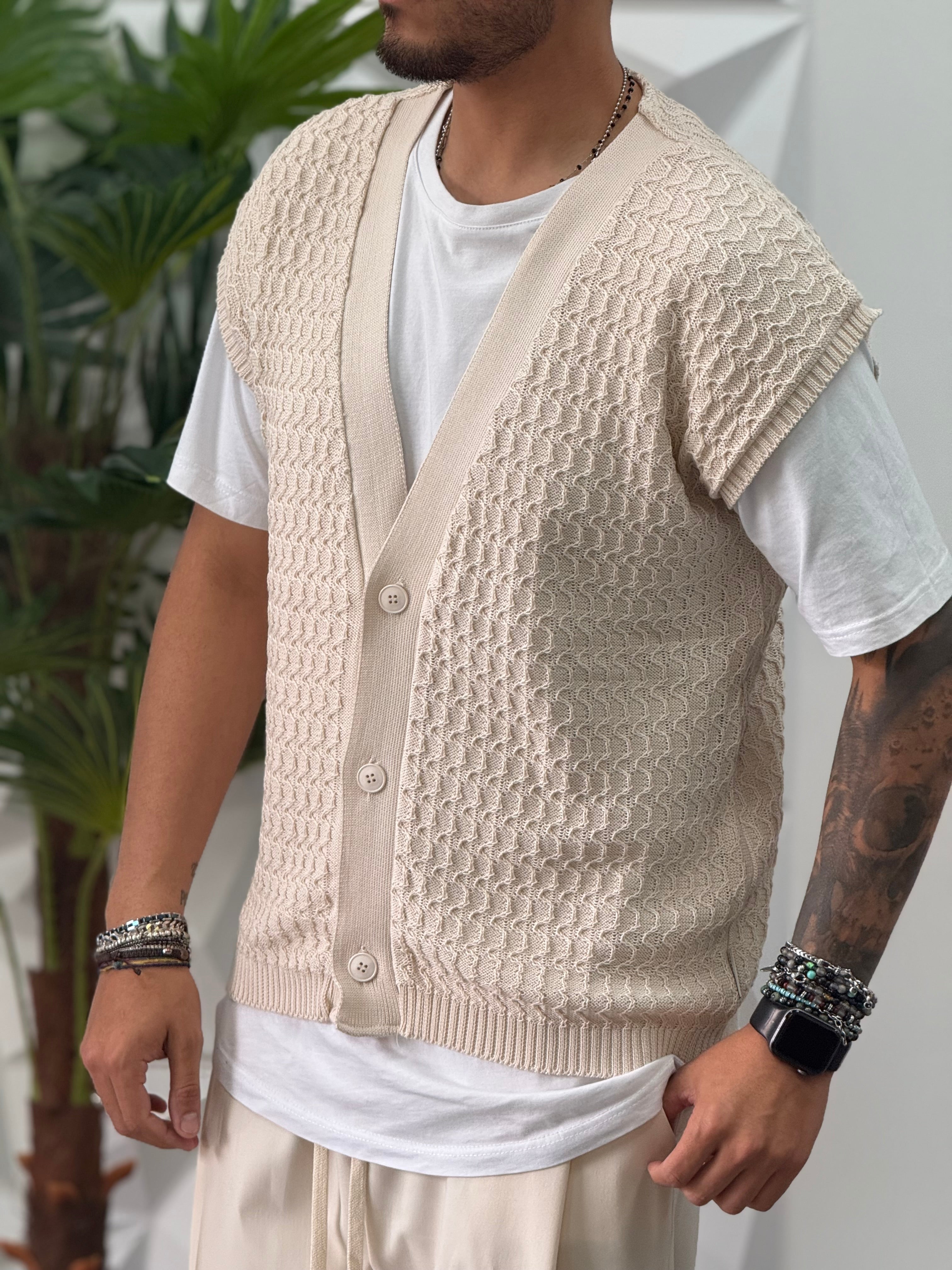 SMANICATO OVER TRAMA BEIGE NEW JOB BRAND