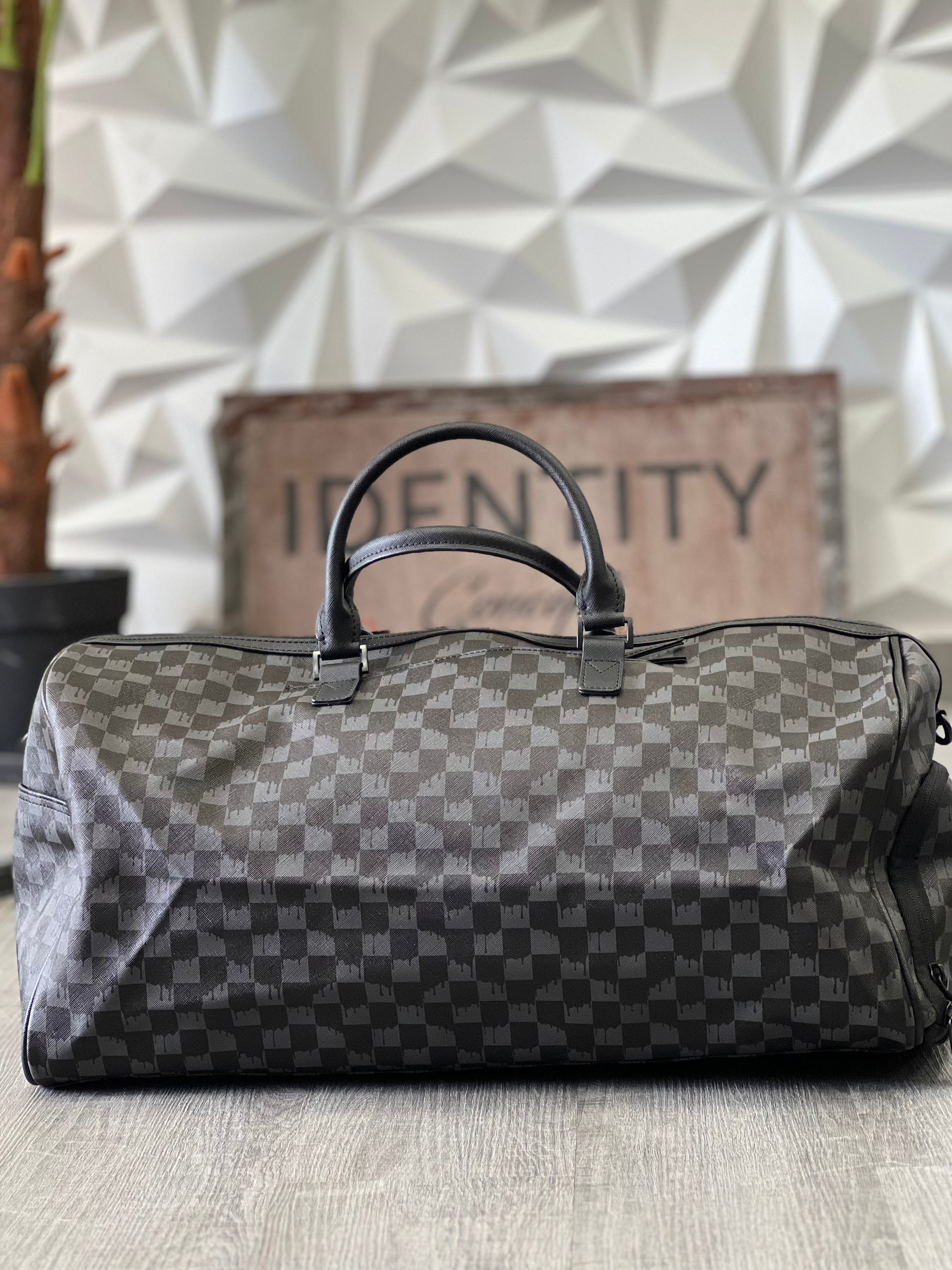 SPRAYGROUND BORSONE UOMO DRIPPING SHARKS IN PARIS DUFFLE 910D7966NSZ NERO
