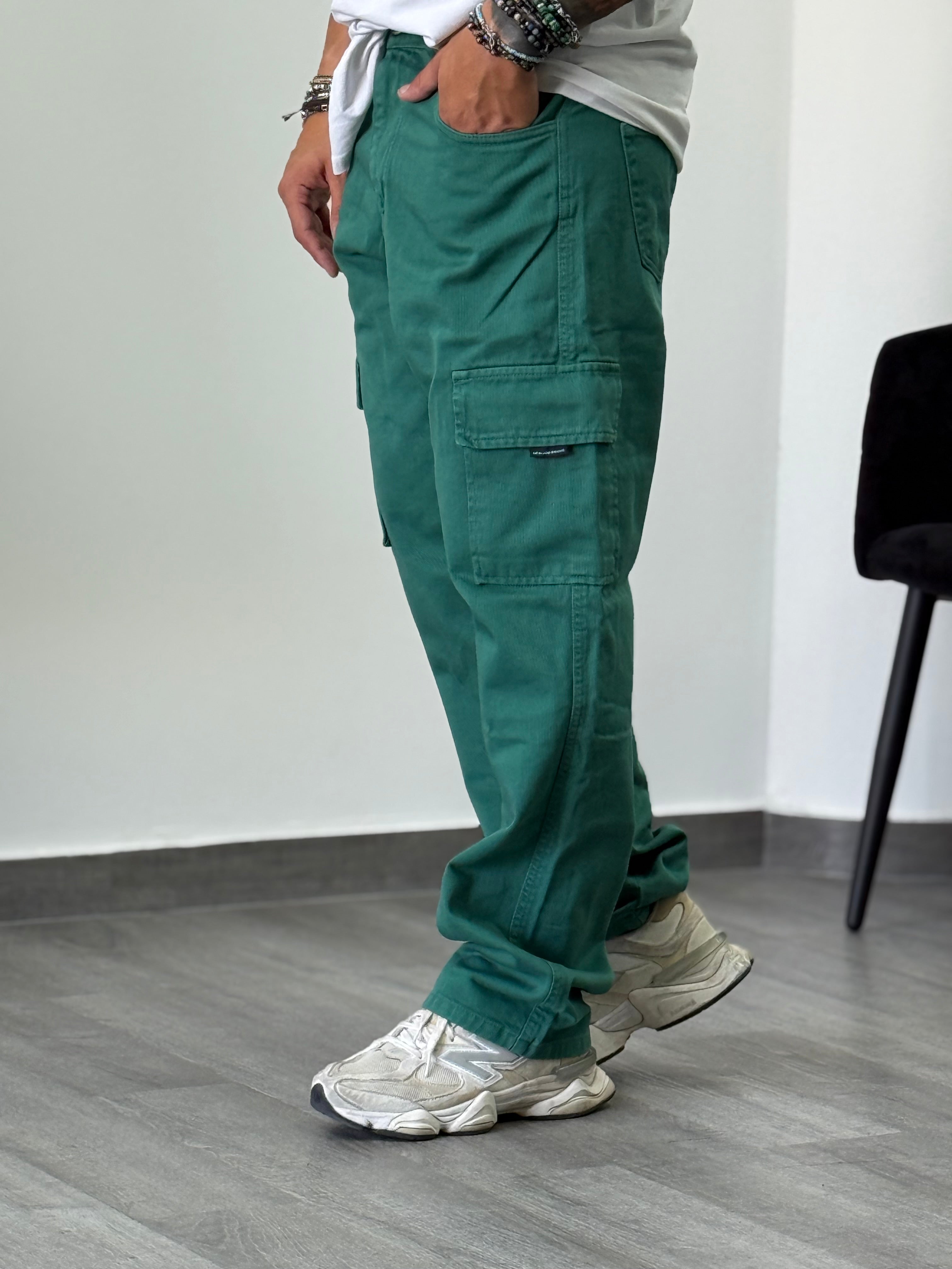 Jeans canoa cargo verde new job brand