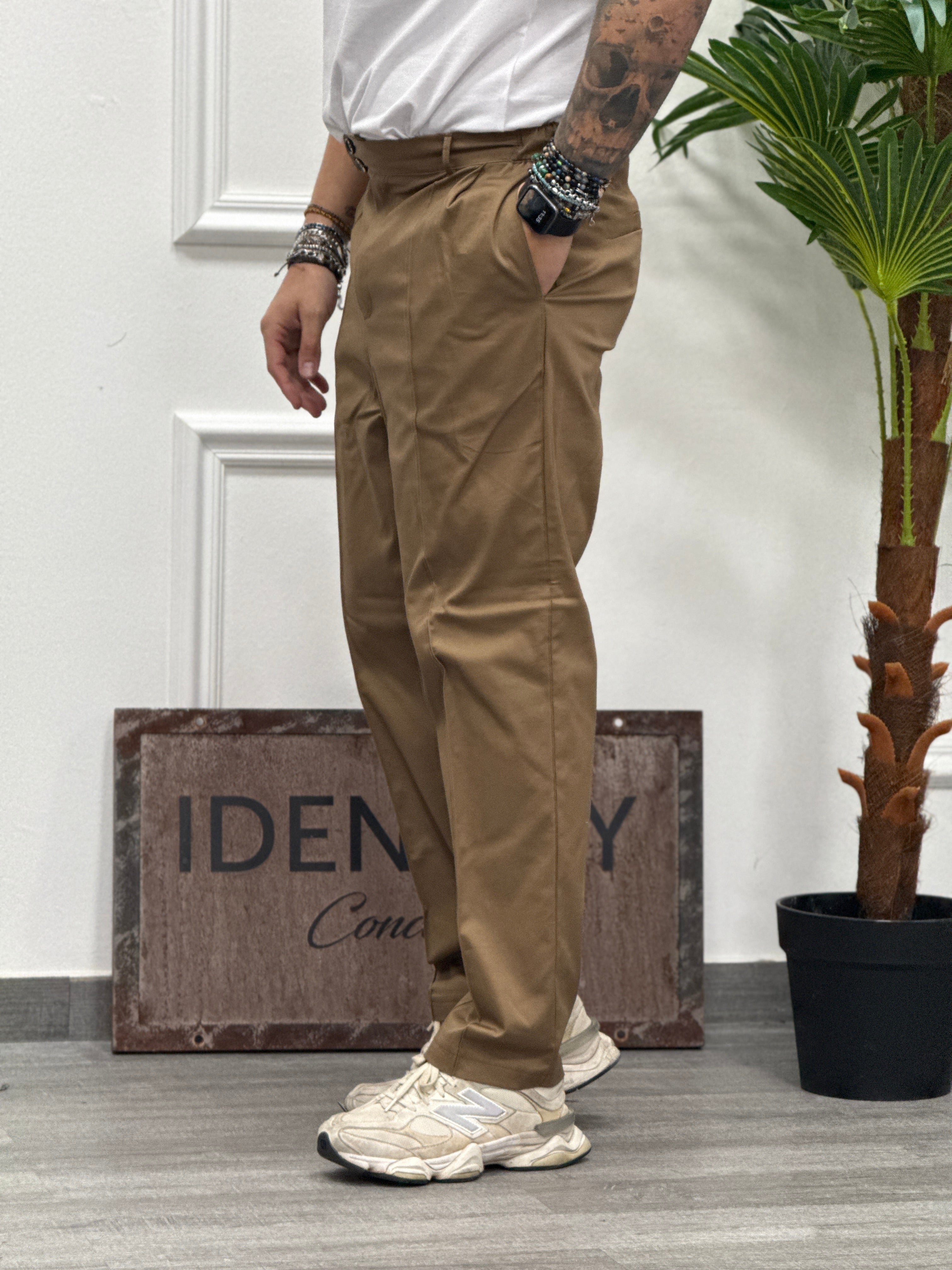 PANTALONE UG146 TABACCO FONDO AMPIO NEW JOB BRAND