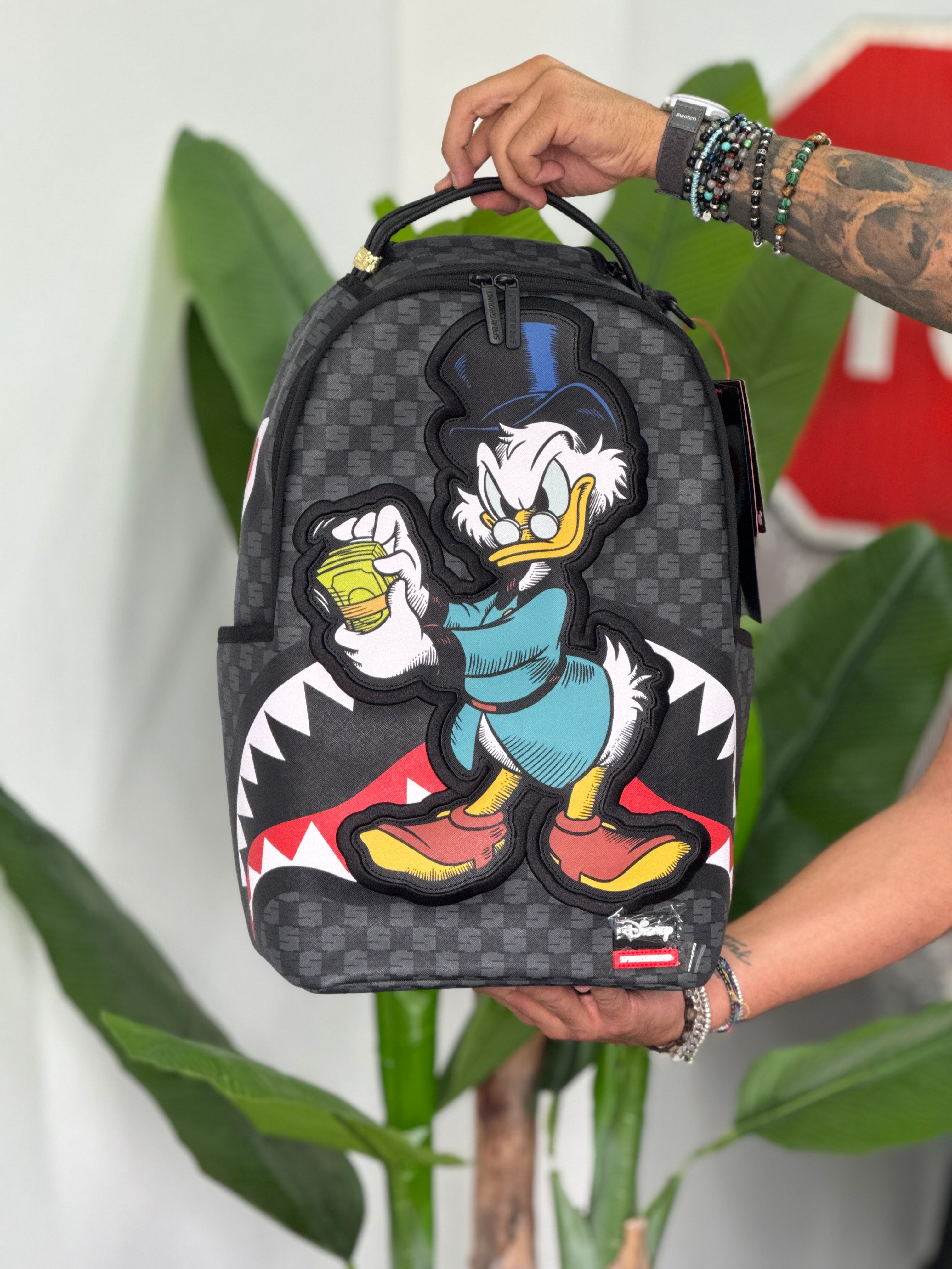 ZAINO SPRAYGROUND DISNEY SCROOGE COUNTING MONEY