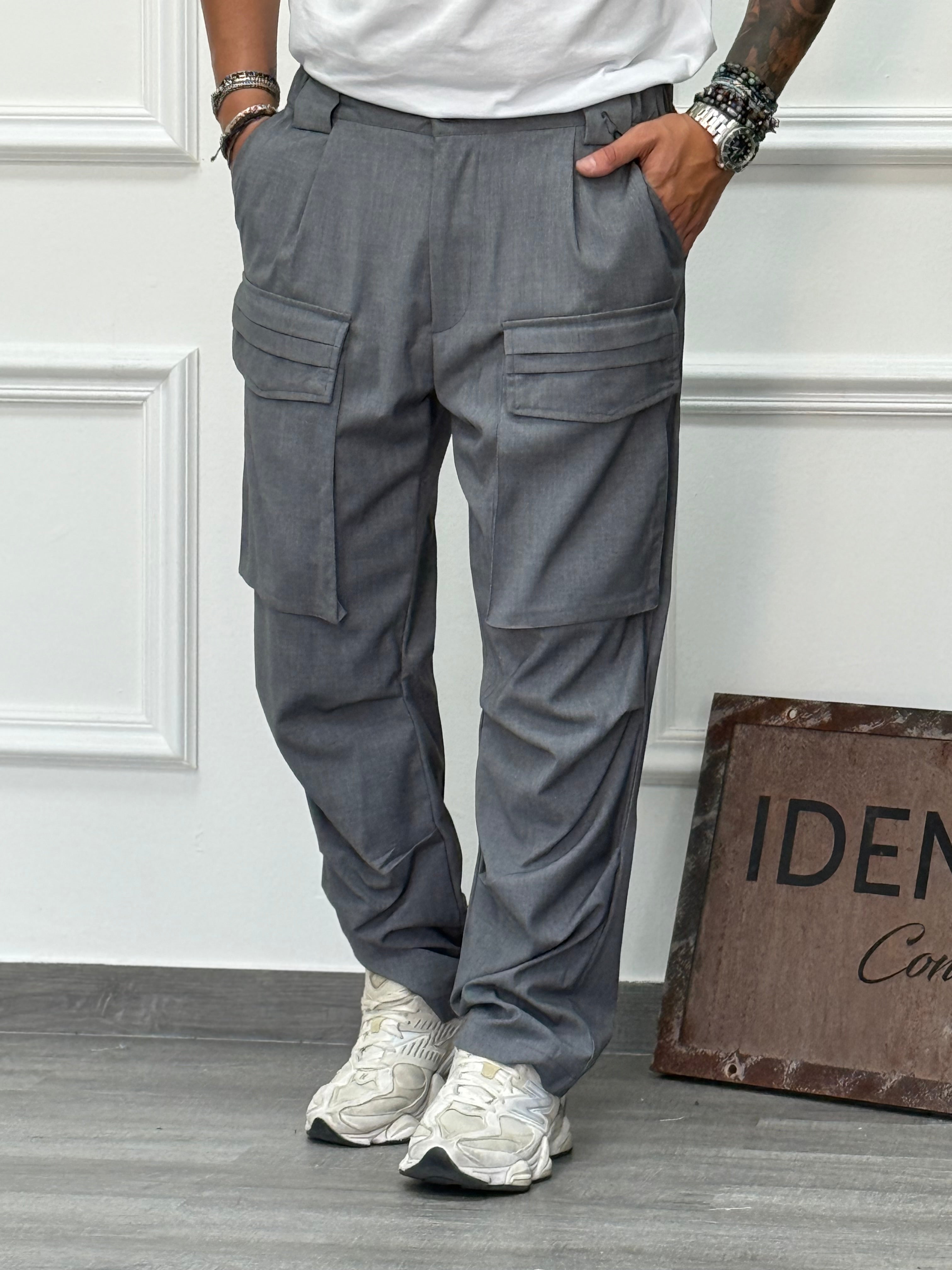 PANTALONE GREG  GRIGIO TASCONATO NEW JOB BRAND