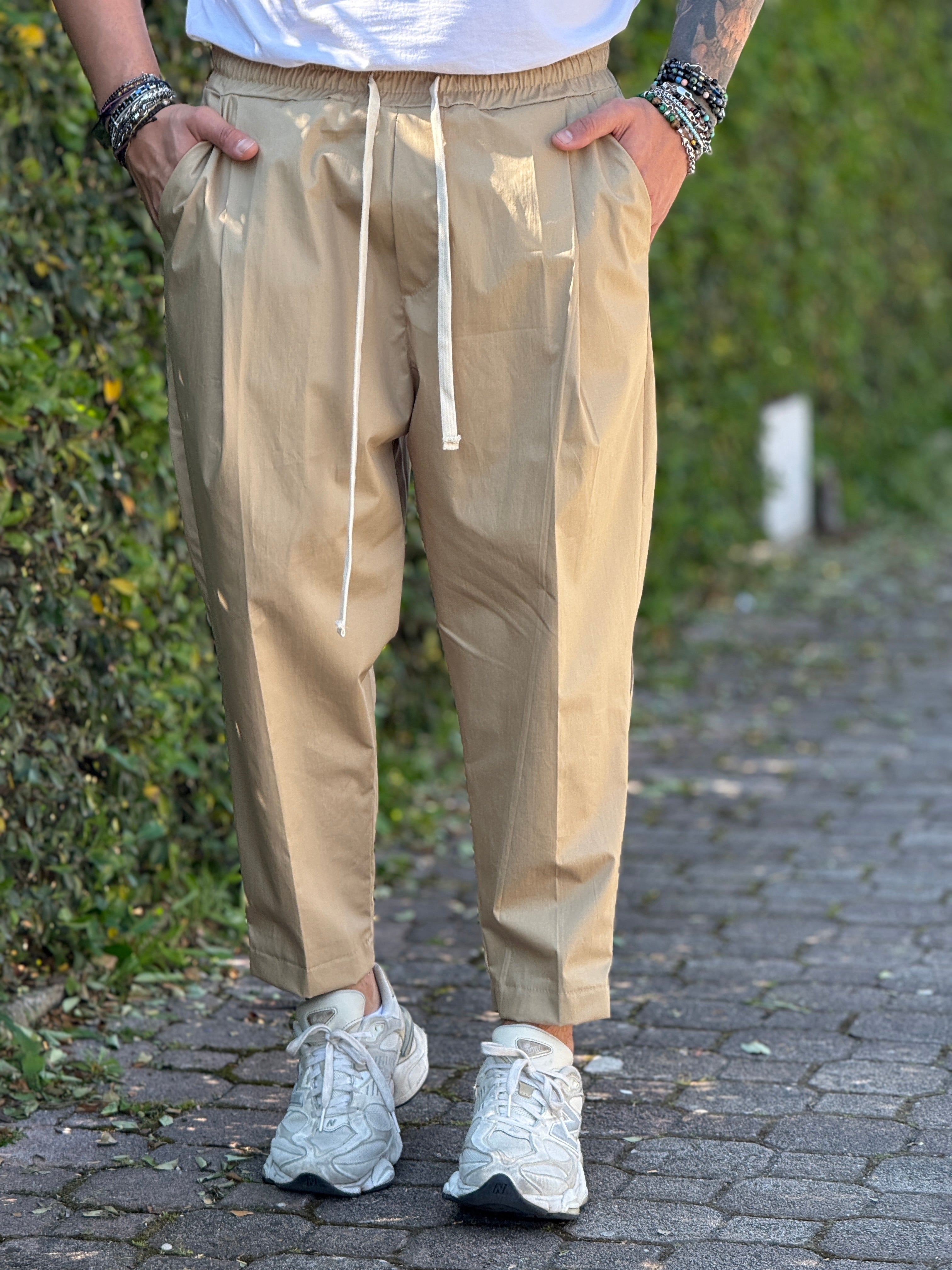 PANTALACCIO NEW DIK BEIGE TESSUTO TECNICO NEW JOB BRAND