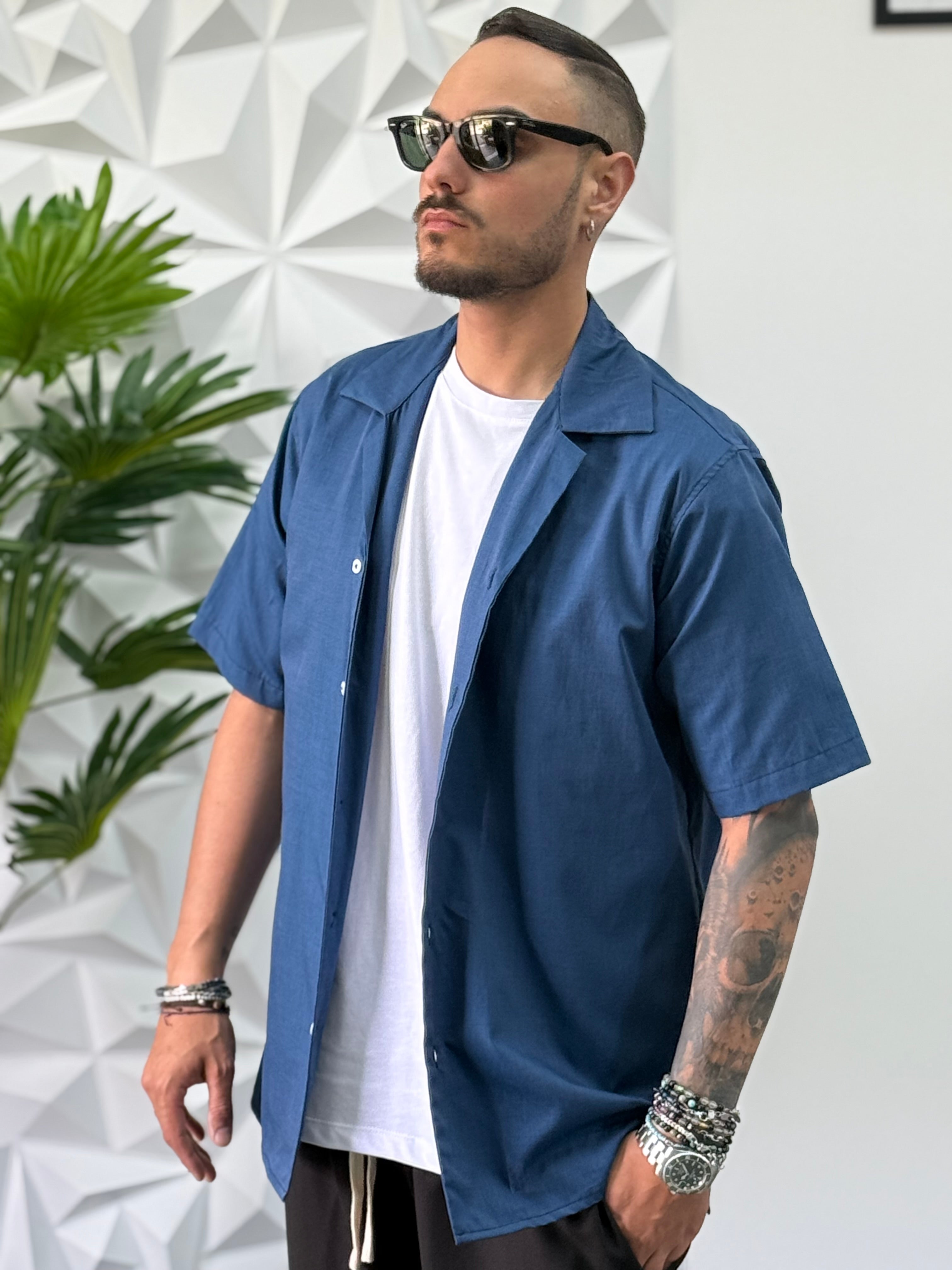 CAMICIA BLU BASIC NJB