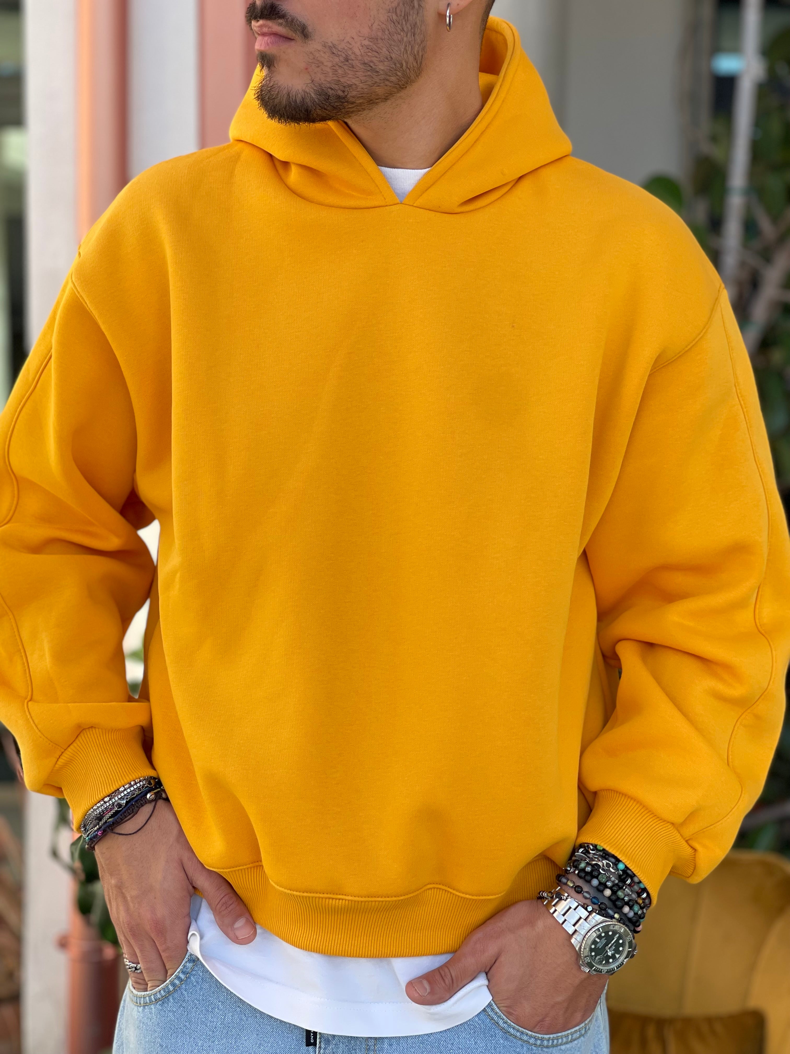 FELPA OVERSIZE YELLOW NEW JOB BRAND