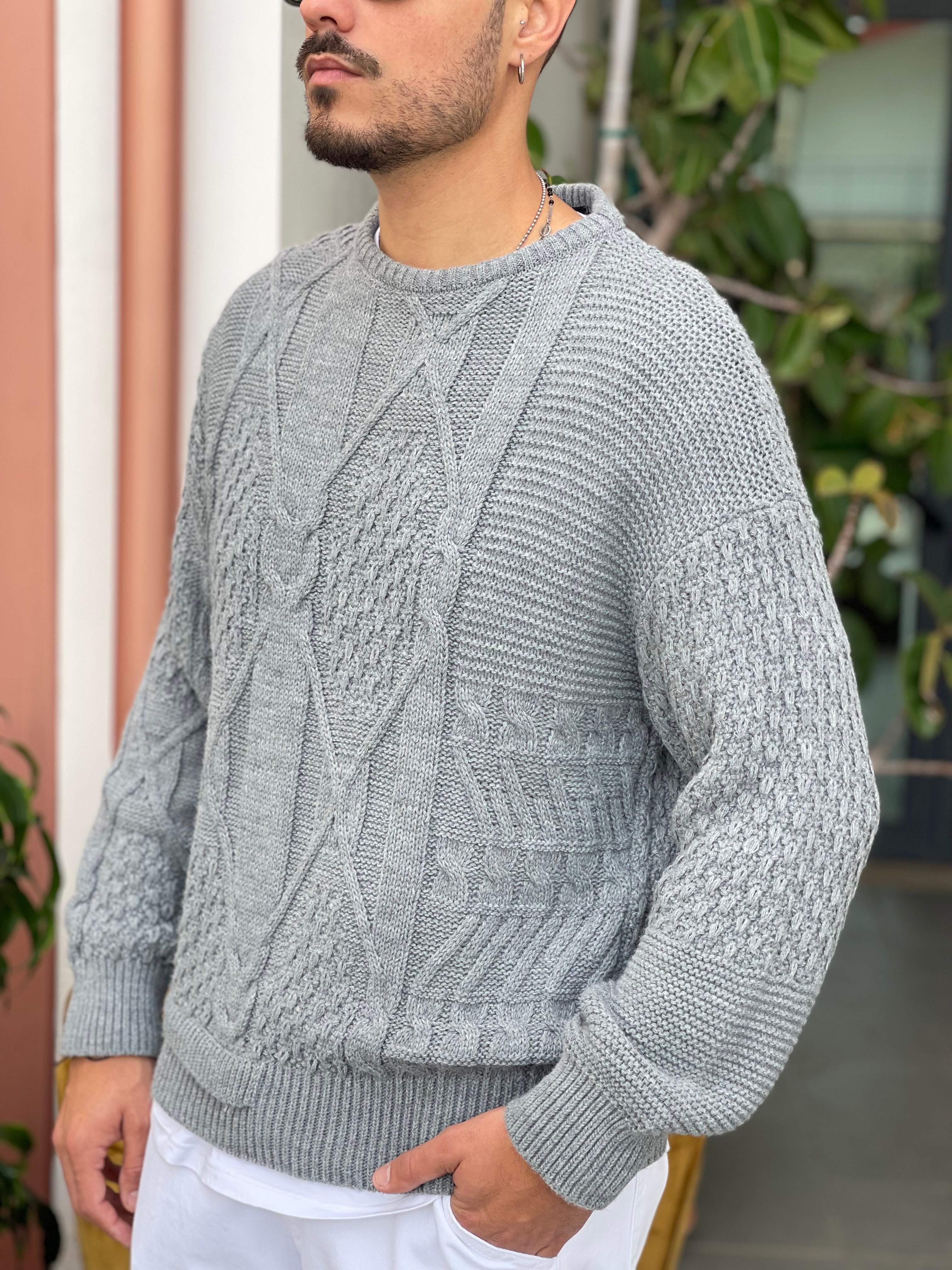 PULLOVER OVERSIZE GRIGIO NEW JOB BRAND