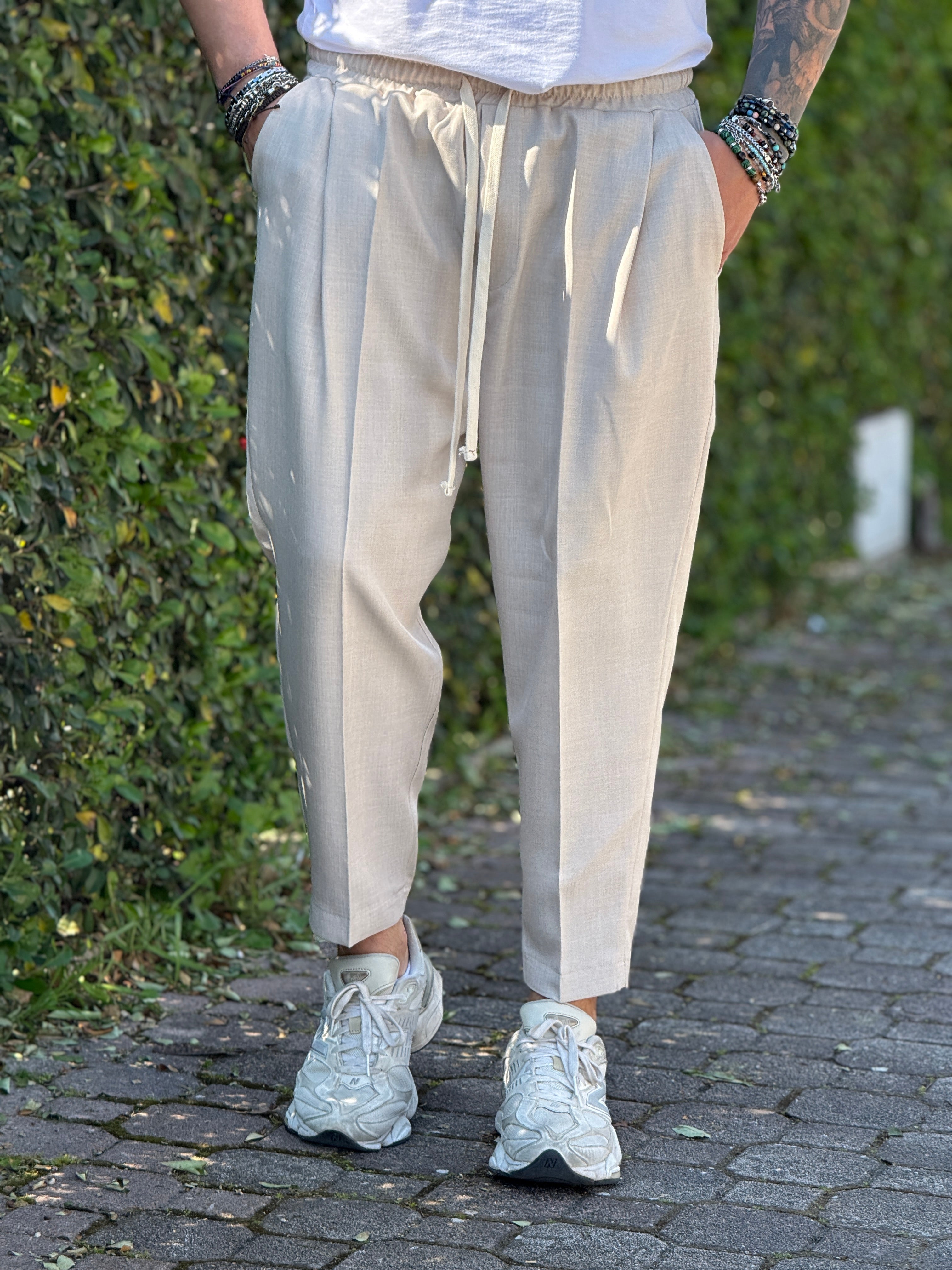 PANTALACCIO NEW DIK SABBIA FIAMMATO IN VISCOSA NEW JOB BRAND