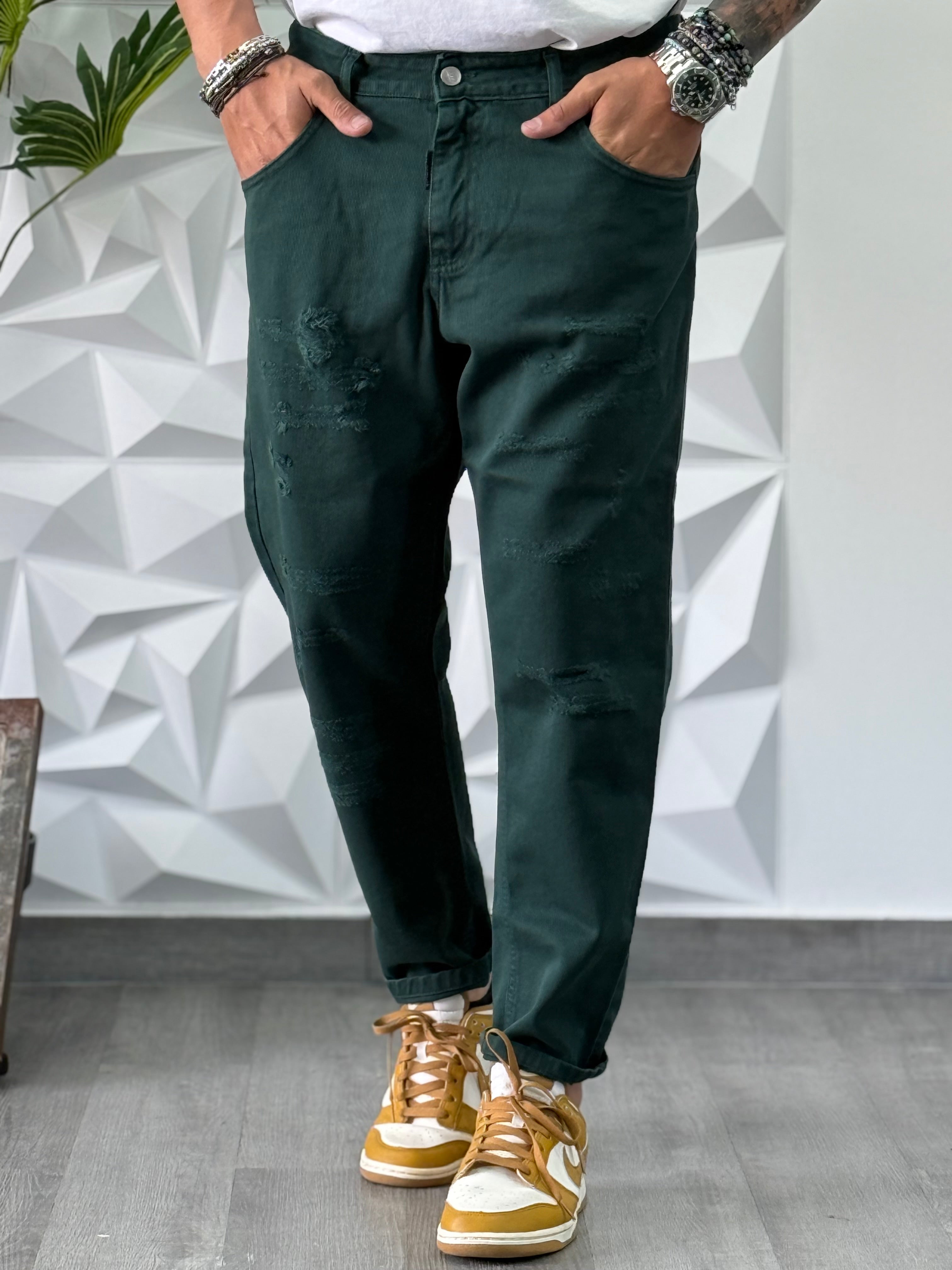 JEANS  ALF 7 VERDE BOSCO NEW JOB BRAND
