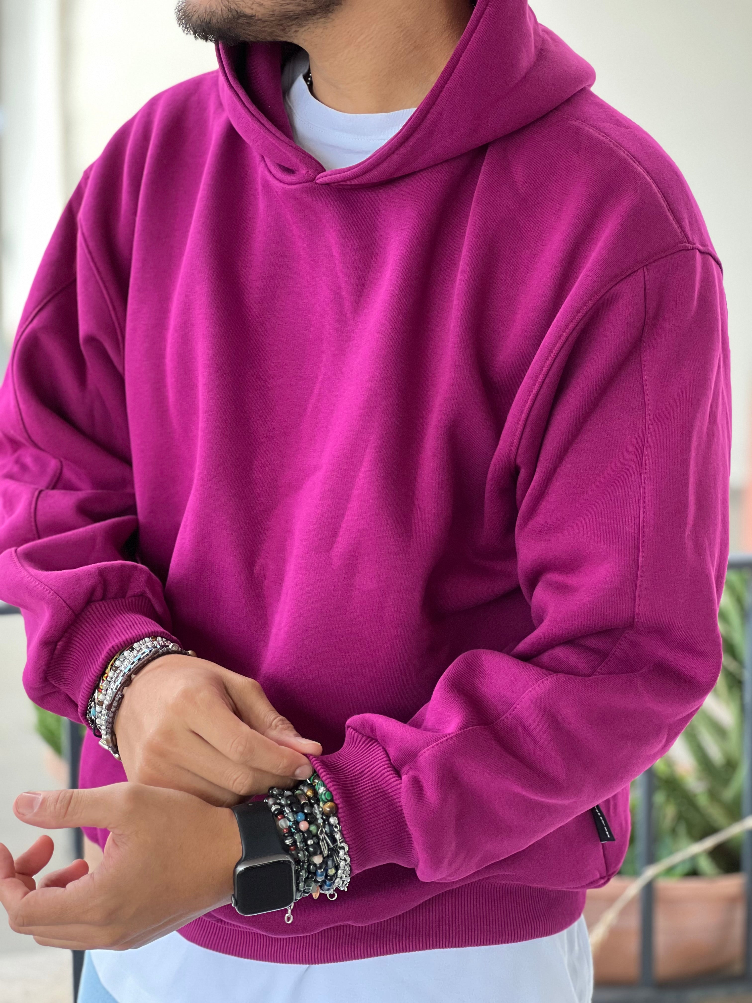 FELPA CAPPUCCIO VIOLA NEW JOB BRAND