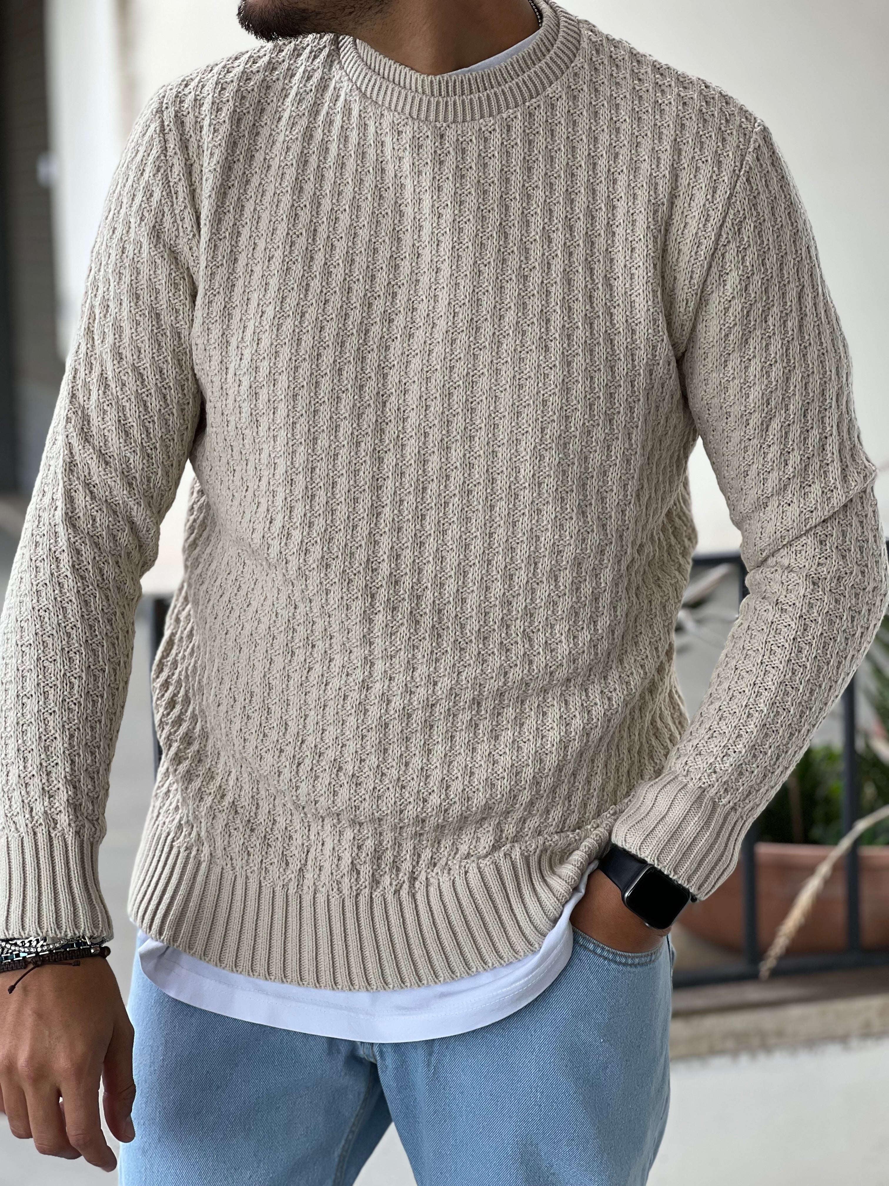 PULLOVER RICAMATO BEIGE  NEW JOB BRAND BRAND