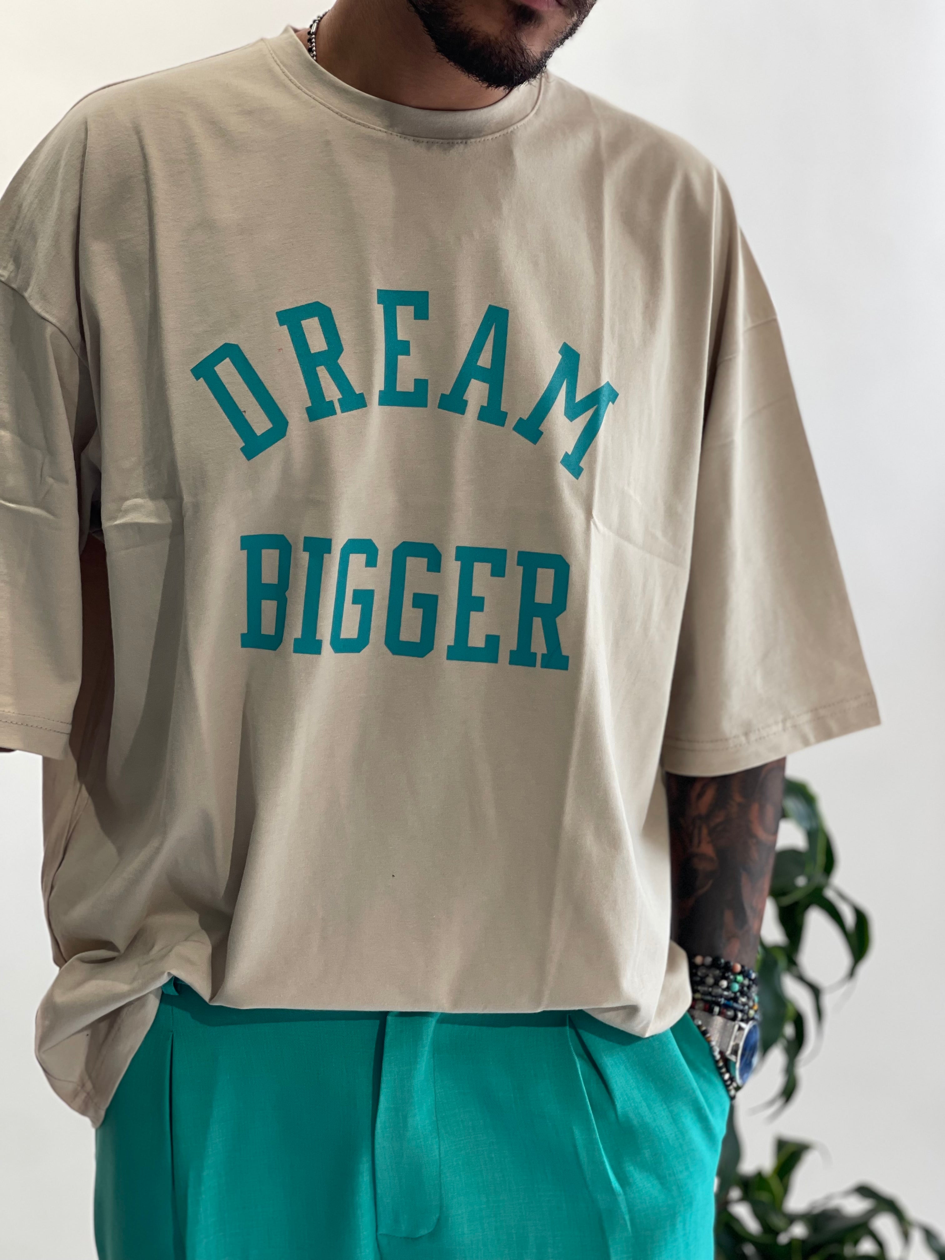 SHIRT NJB DREAM BIGGER BEIGE OVERSIZE