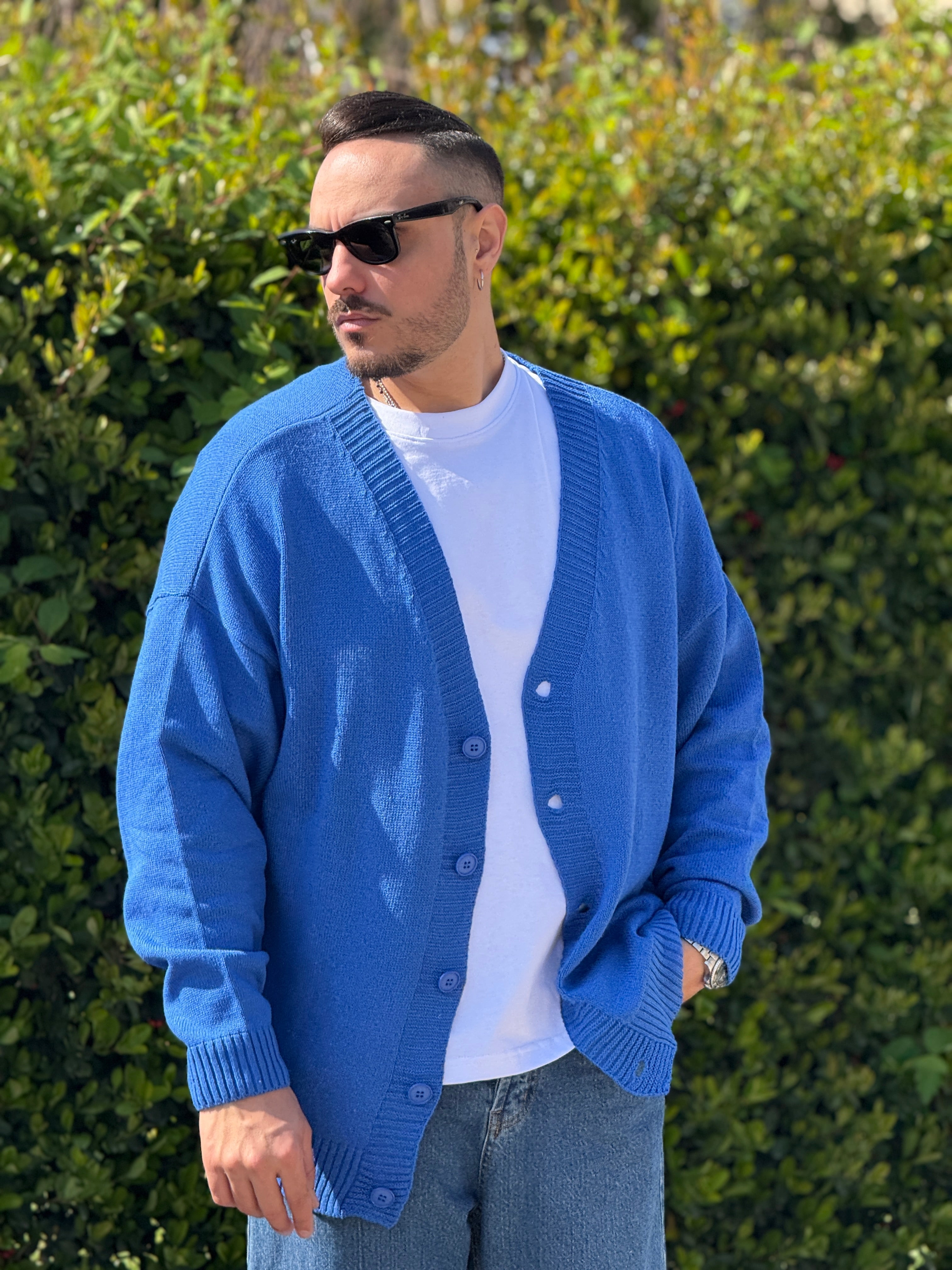 Cardigan over in filo royal New Job Brand