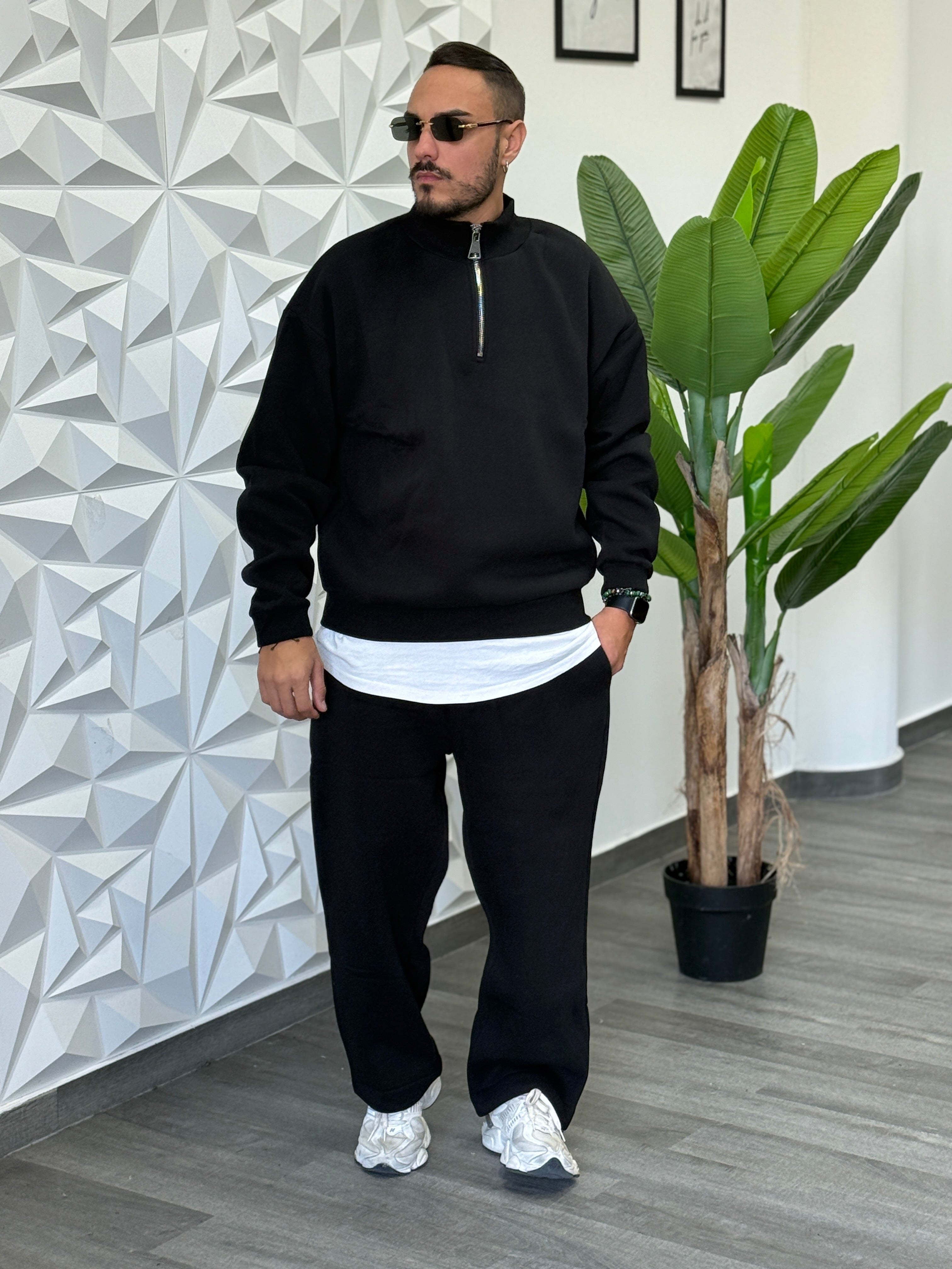 Coordinato tuta MEZZAZIP  VERDE BOSCO  New Job Brand