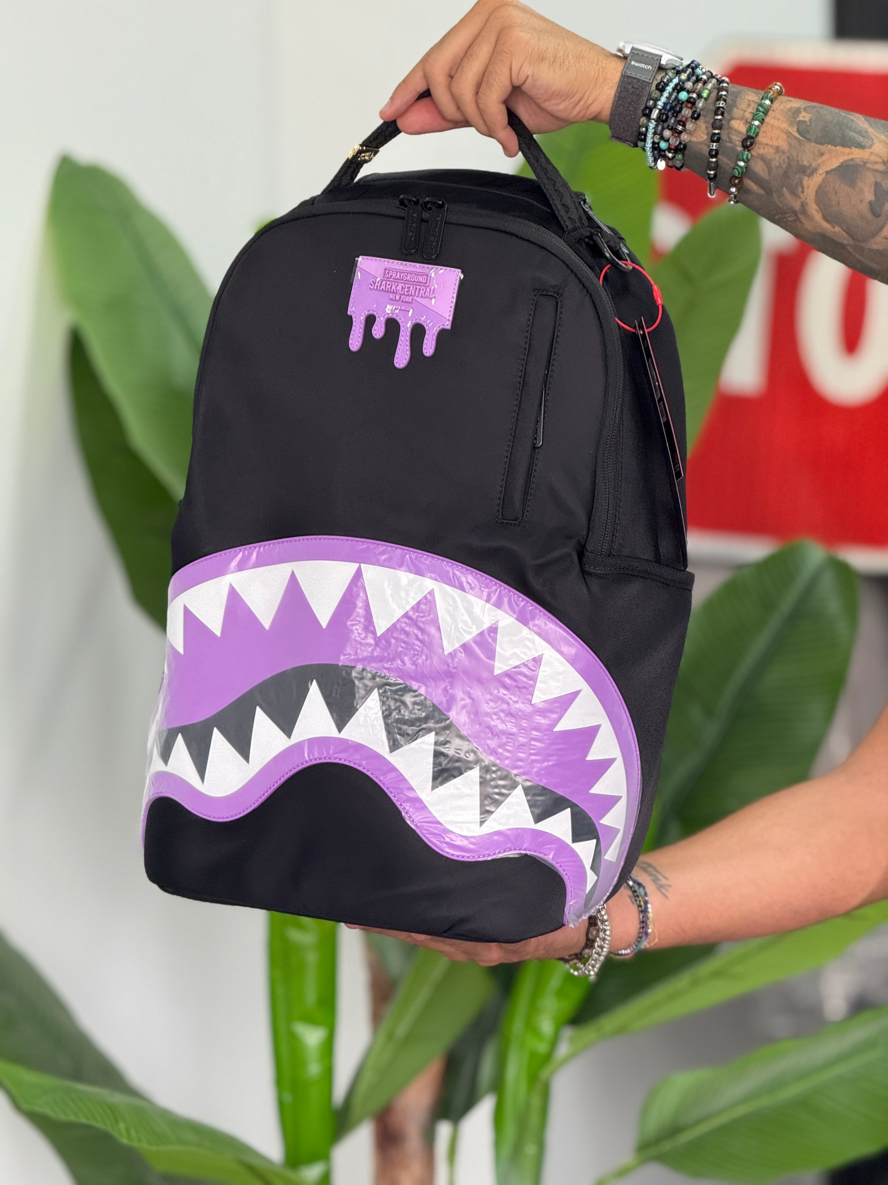ZAINO SPRAYGROUND 910B9631NSZ SHARK CENTRAL LIGHT PURPLE