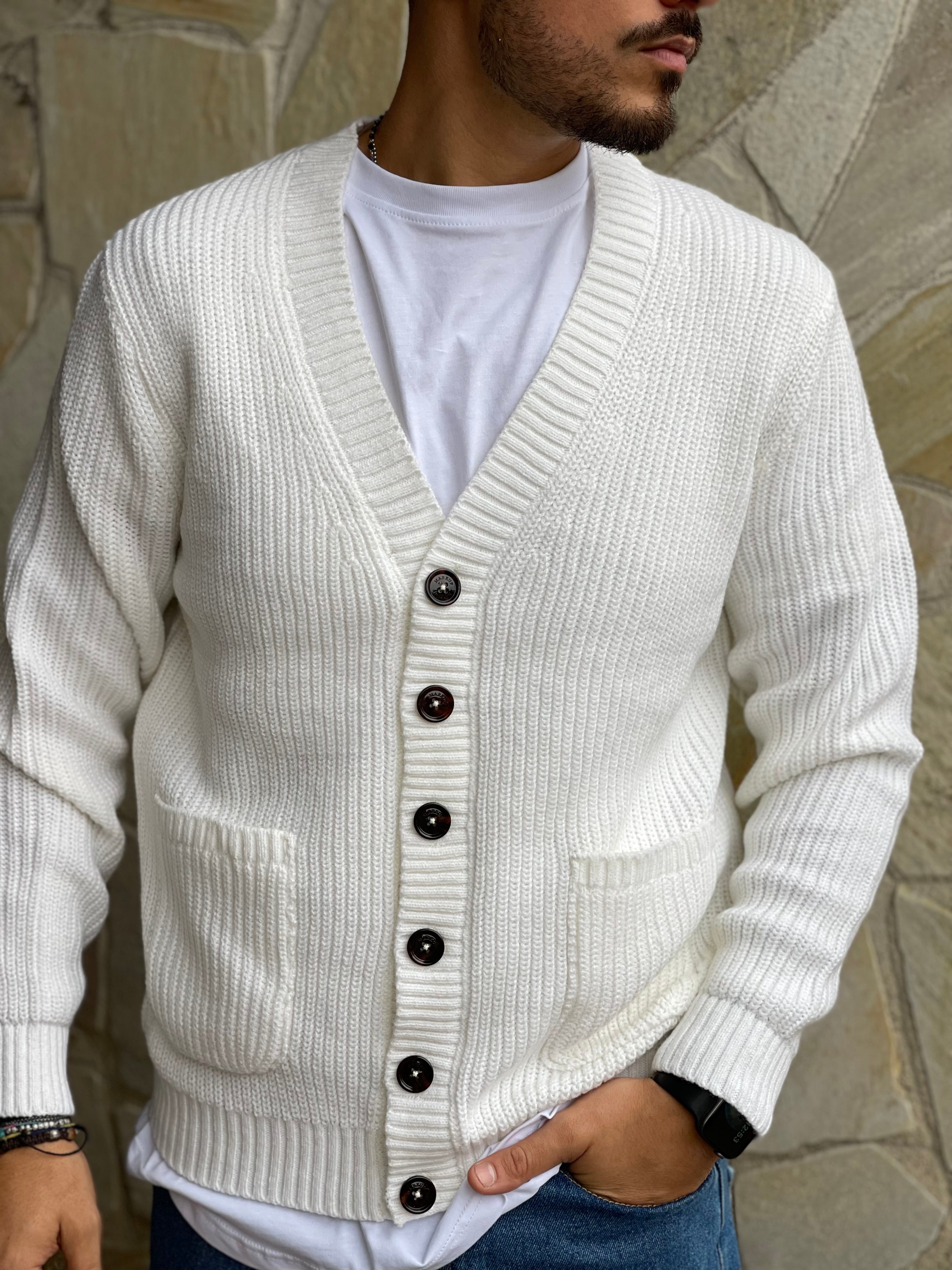 CARDIGAN BIANCO MARKUP