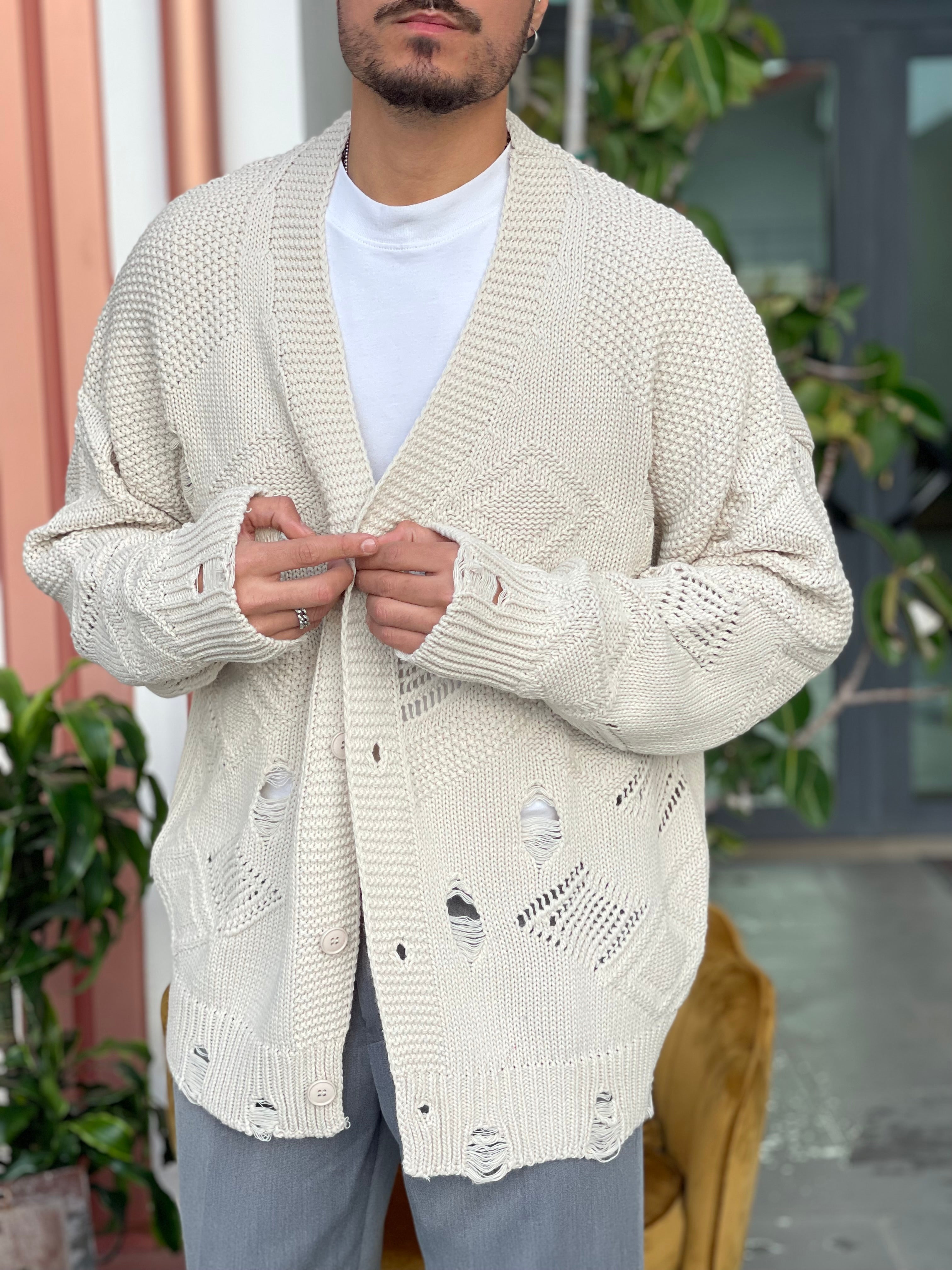 CARDIGAN OVERISZE BEIGE NEW JOB BRAND