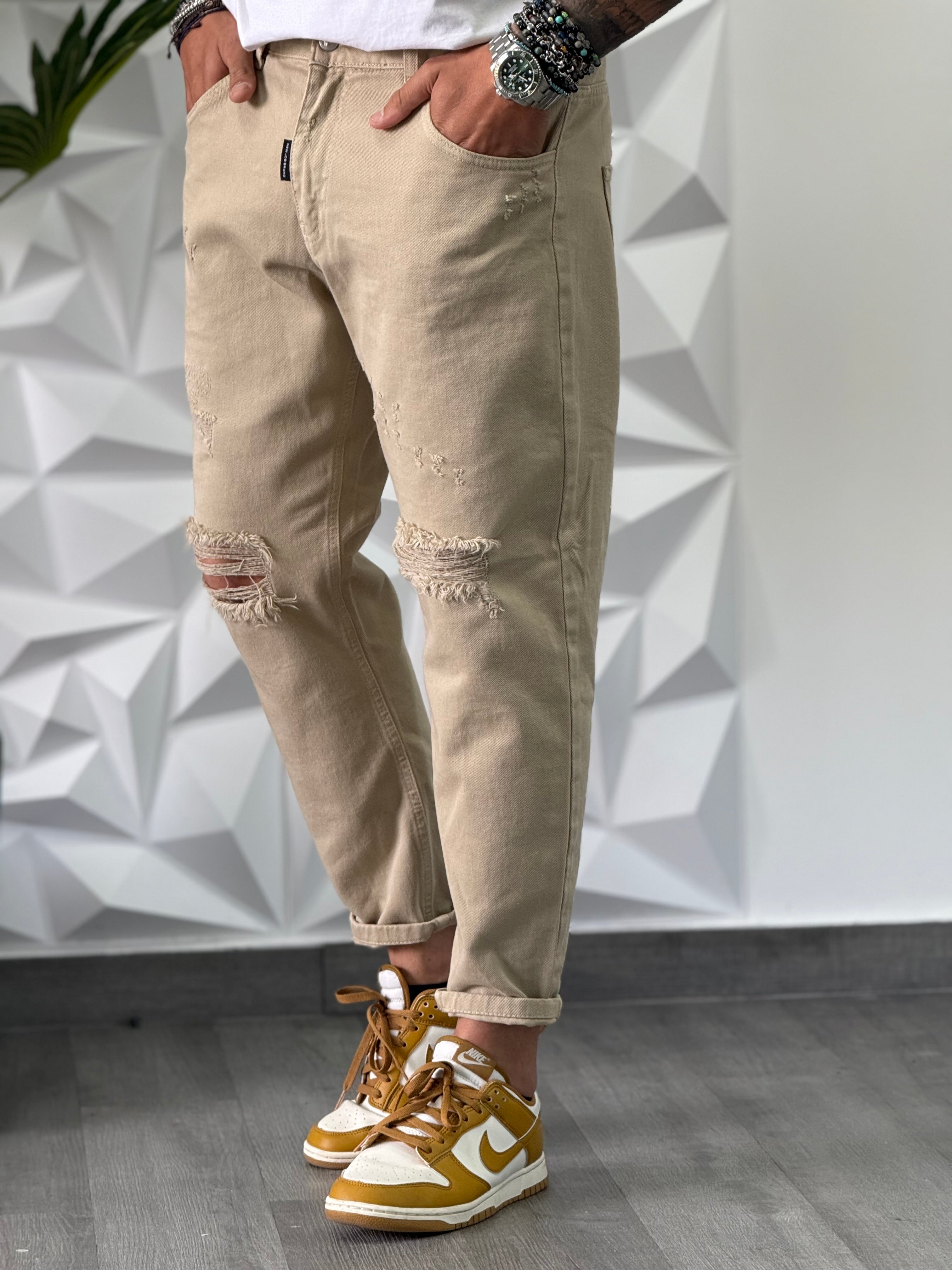 JEANS  ALF 7 BEIGE NEW JOB BRAND